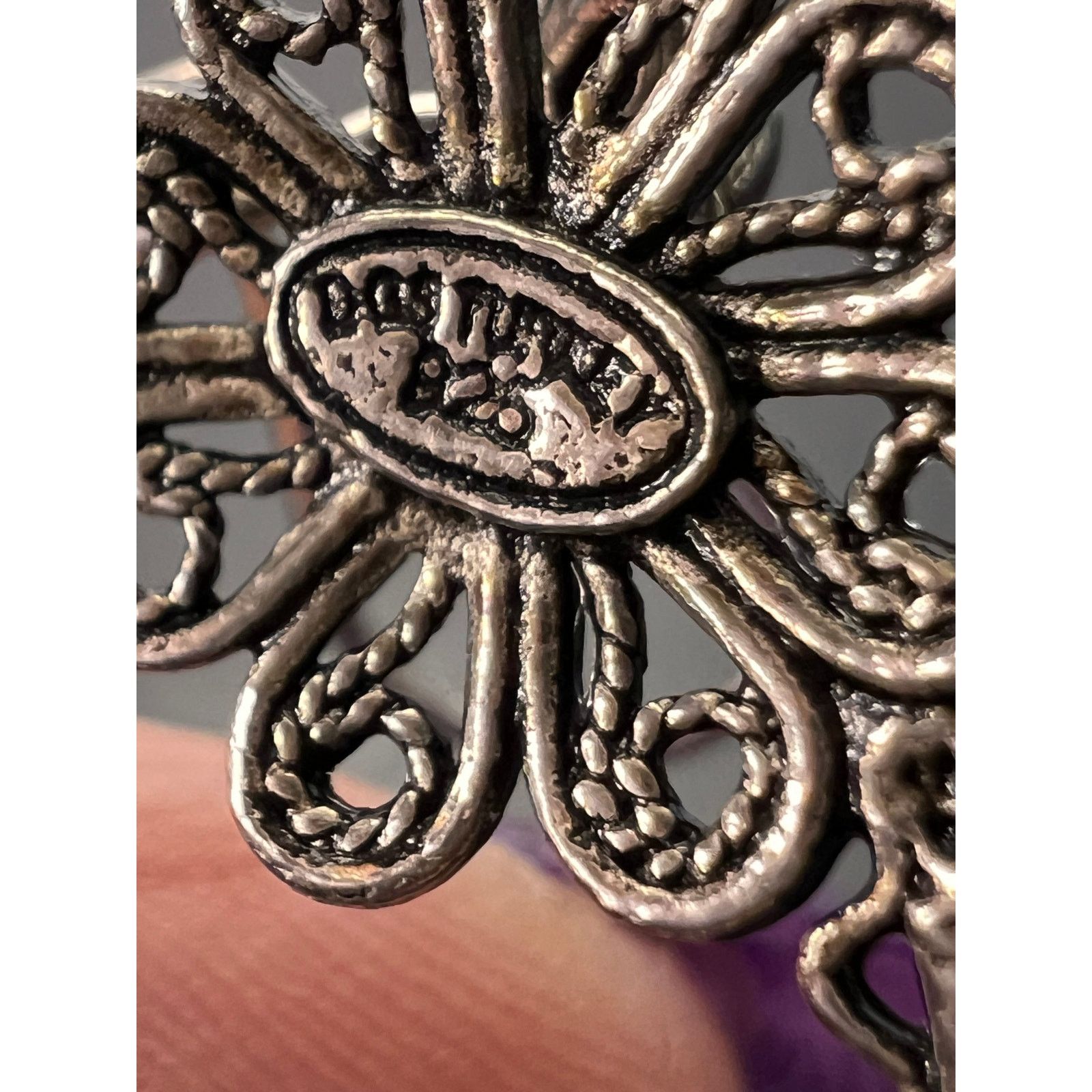 Other Turkish sterling filigree disc dangle drop hook earrings Size ONE SIZE - 3 Thumbnail