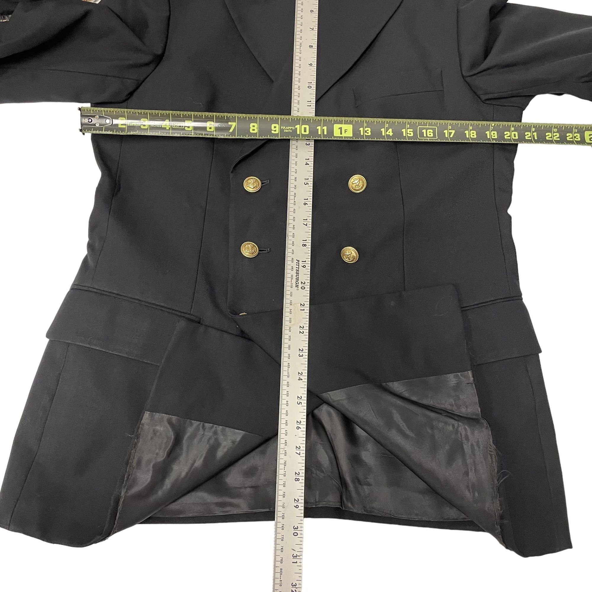 Other Vtg BAWI German Military Sport Coat Black GABARDINE Jacket Size 38R - 7 Thumbnail