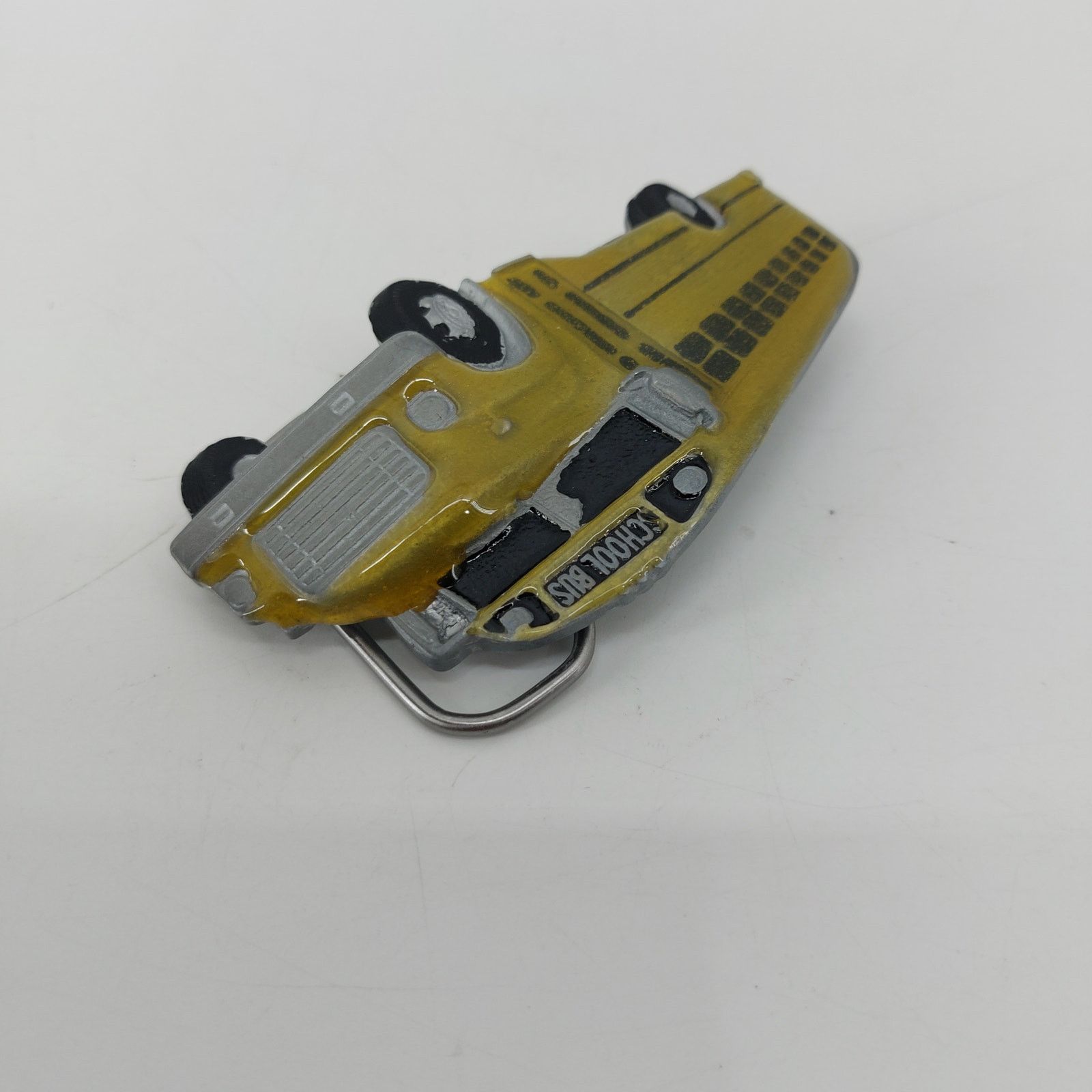 Vintage Great American Buckle Belt Buckle Yellow Enamel School Bus Size ONE SIZE - 6 Thumbnail