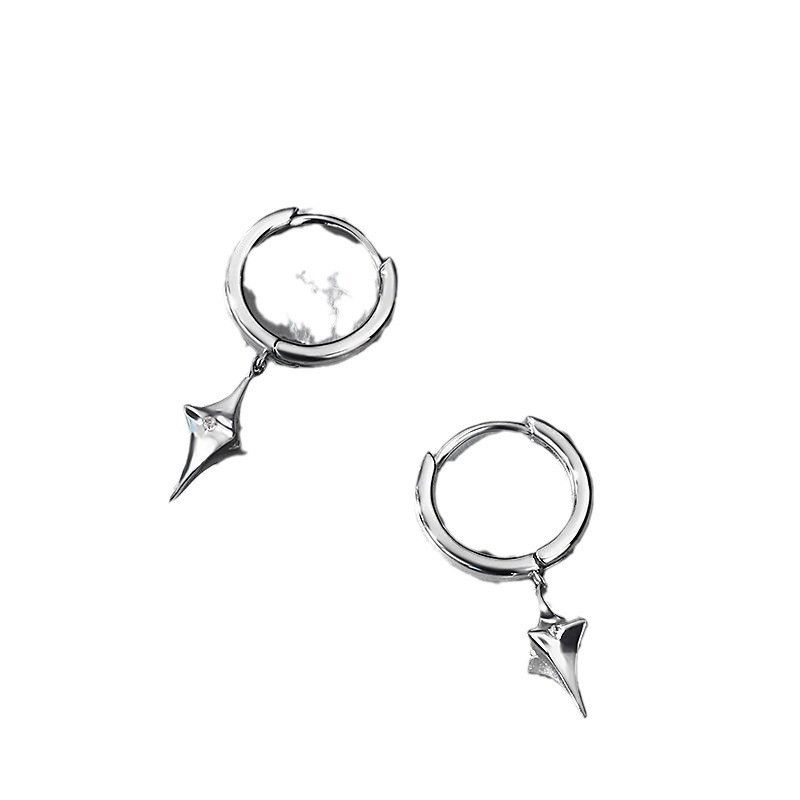 Jewelry × Sterling Silver Modern Earrings One Pairs Chrome Jewelry Size ONE SIZE - 3 Thumbnail