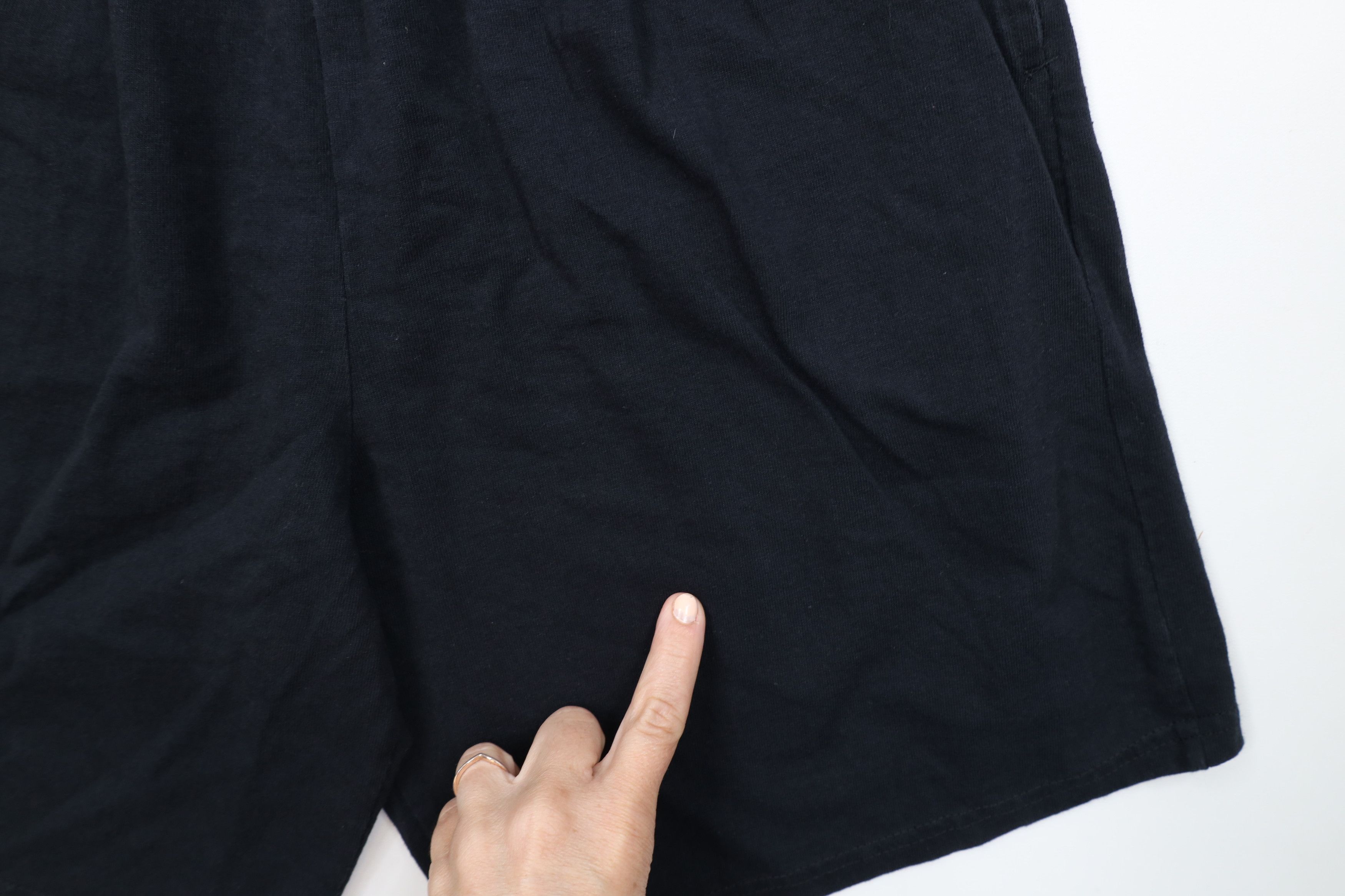 Vintage Vintage 90s Streetwear Blank Cotton Above Knee Shorts Black Size US 30 / EU 46 - 5 Thumbnail