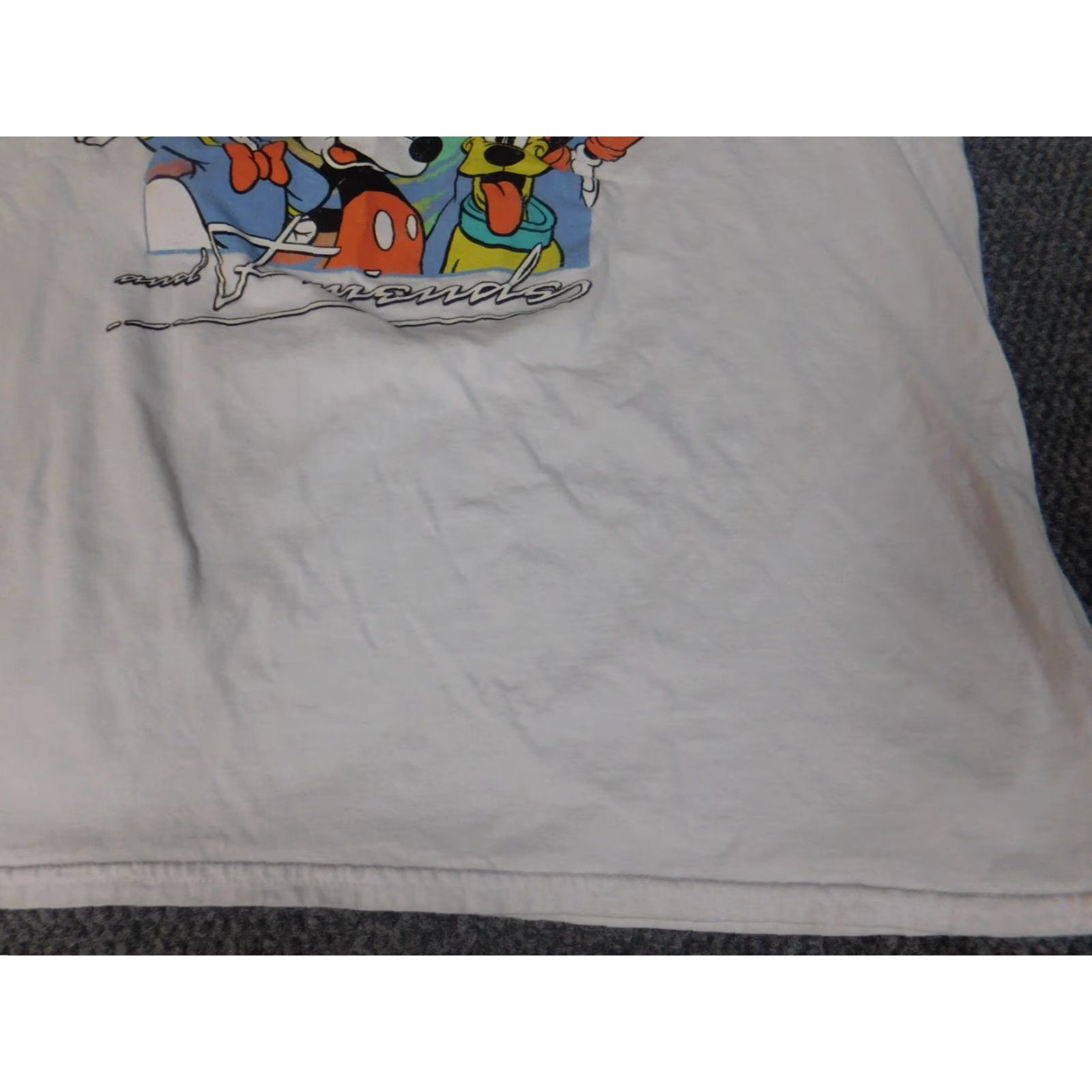 Disney Disney Mickey Mouse Womens T-Shirt Shirt L White Short Sleeve Crew Neck Pocket Knit 100% Cotton Casual Modern Basic All Seasons Size L / US 10 / IT 46 - 5 Thumbnail
