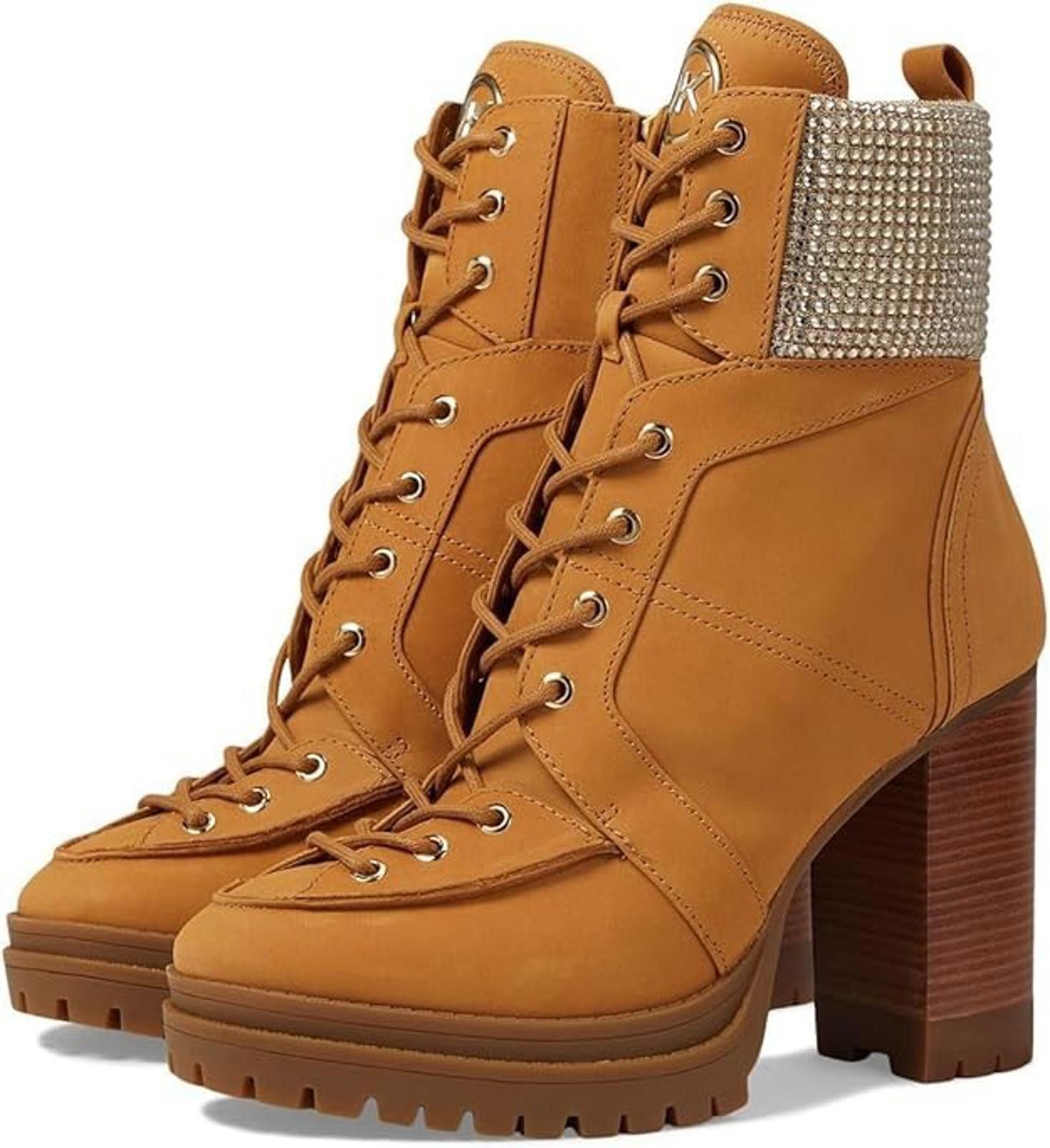 Michael Kors Michael Kors Yvonne Boots Stacked Heel Toe Zip Tie 8.5 M NEW Size US 8.5 / IT 38.5 - 3 Thumbnail