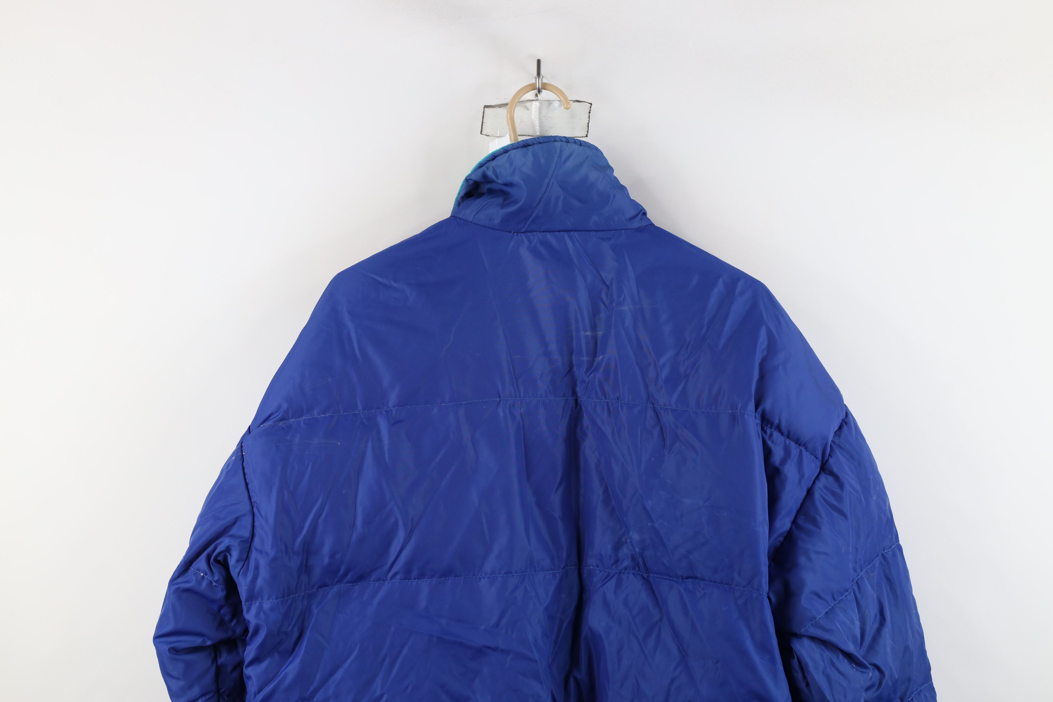 Vintage × Woolrich Woolen Mills Vintage 90s Woolrich Spell Out 2 In 1 Puffer Jacket Red Blue Size US XL / EU 56 / 4 - 17 Thumbnail