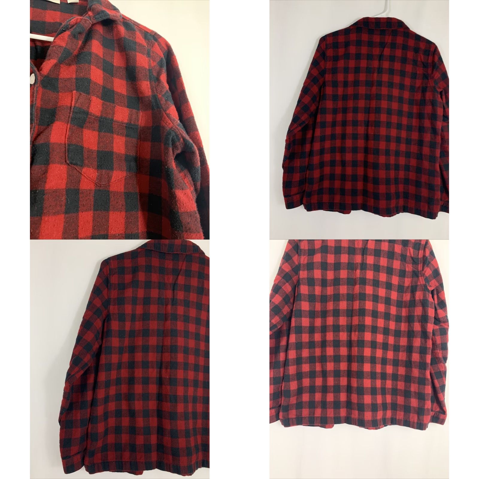 Vintage VINTAGE LL Bean Womens Small Red Black Soft Checkered Plaid Cotton Button-Up Shirt Size S / US 4 / IT 40 - 8 Thumbnail