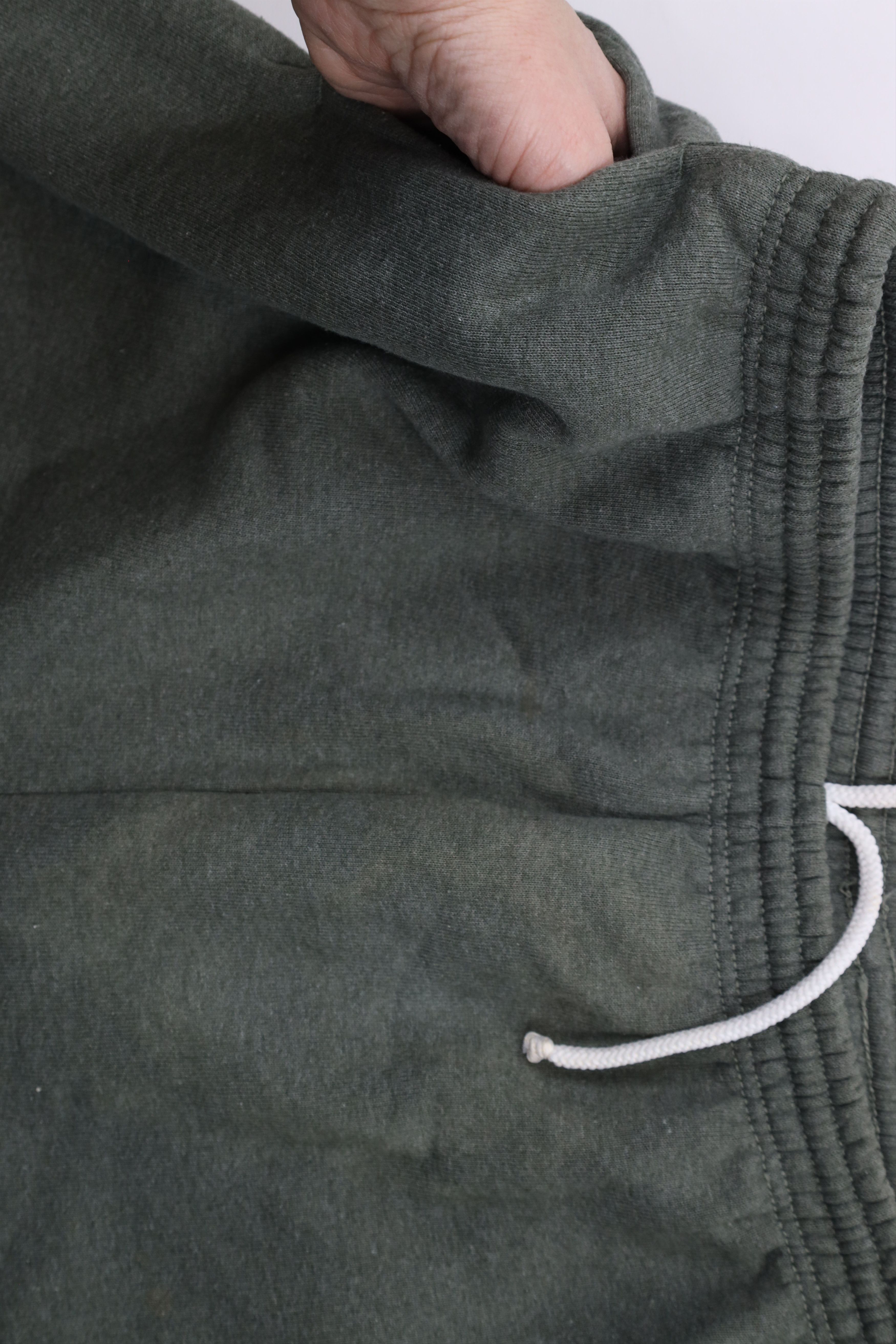 Vintage Vintage 90s Streetwear Blank Heavy Sweatpants Joggers Green Size US 38 / EU 54 - 7 Thumbnail