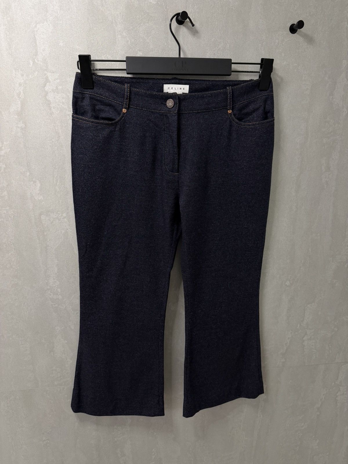 Celine CELINE triomphe Back logo wool flare croped pants vintage Size 28" / US 6 / IT 42 - 3 Thumbnail