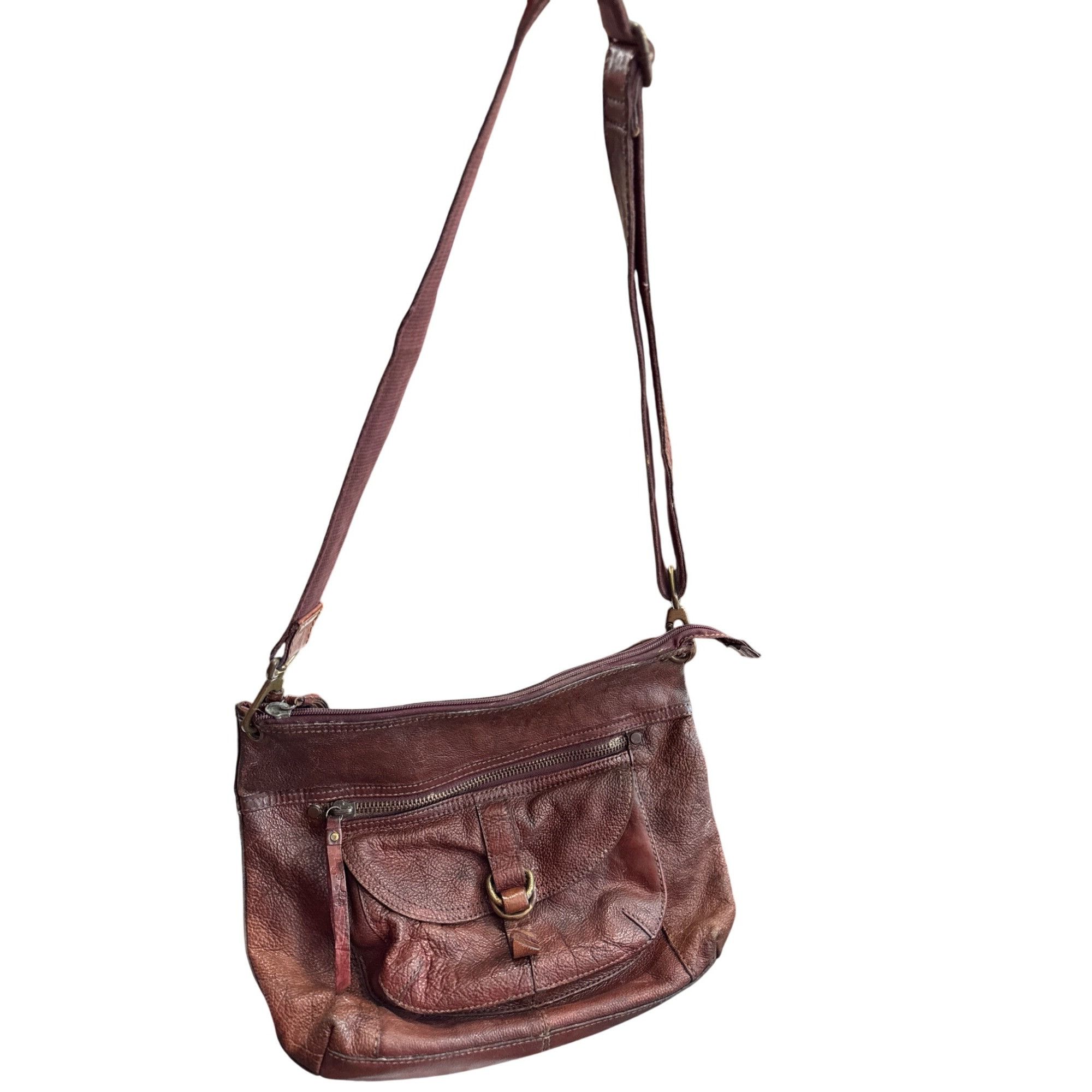 Fossil Fossil Womens Brown Leather Vintage Crossbody Handbag SKU 86 Size ONE SIZE - 21 Thumbnail
