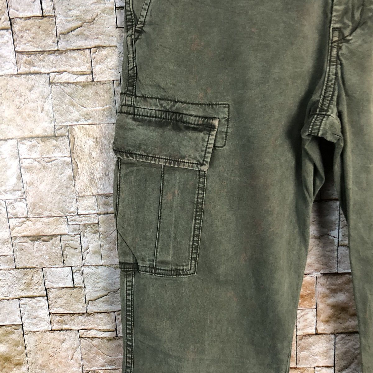 Faded Glory Uniqlo Green Cargo utility japan Multipocket Pants #A448 Size US 29 - 9 Thumbnail