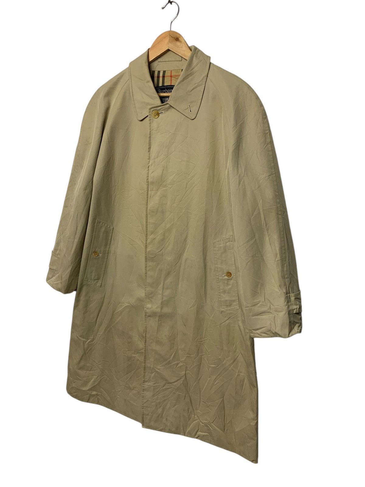 Burberry × Designer × Vintage Vintage Burberry's Nova Chek Long Jacket Button Ups Size US L / EU 52-54 / 3 - 4 Thumbnail