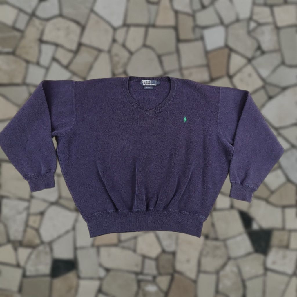 Polo Ralph Lauren Vintage Polo Ralph Lauren Sweater Pullover Long Sleeve Men's Large Blue Cotton 90s Classic Preppy Size US L / EU 52-54 / 3 - 1 Thumbnail
