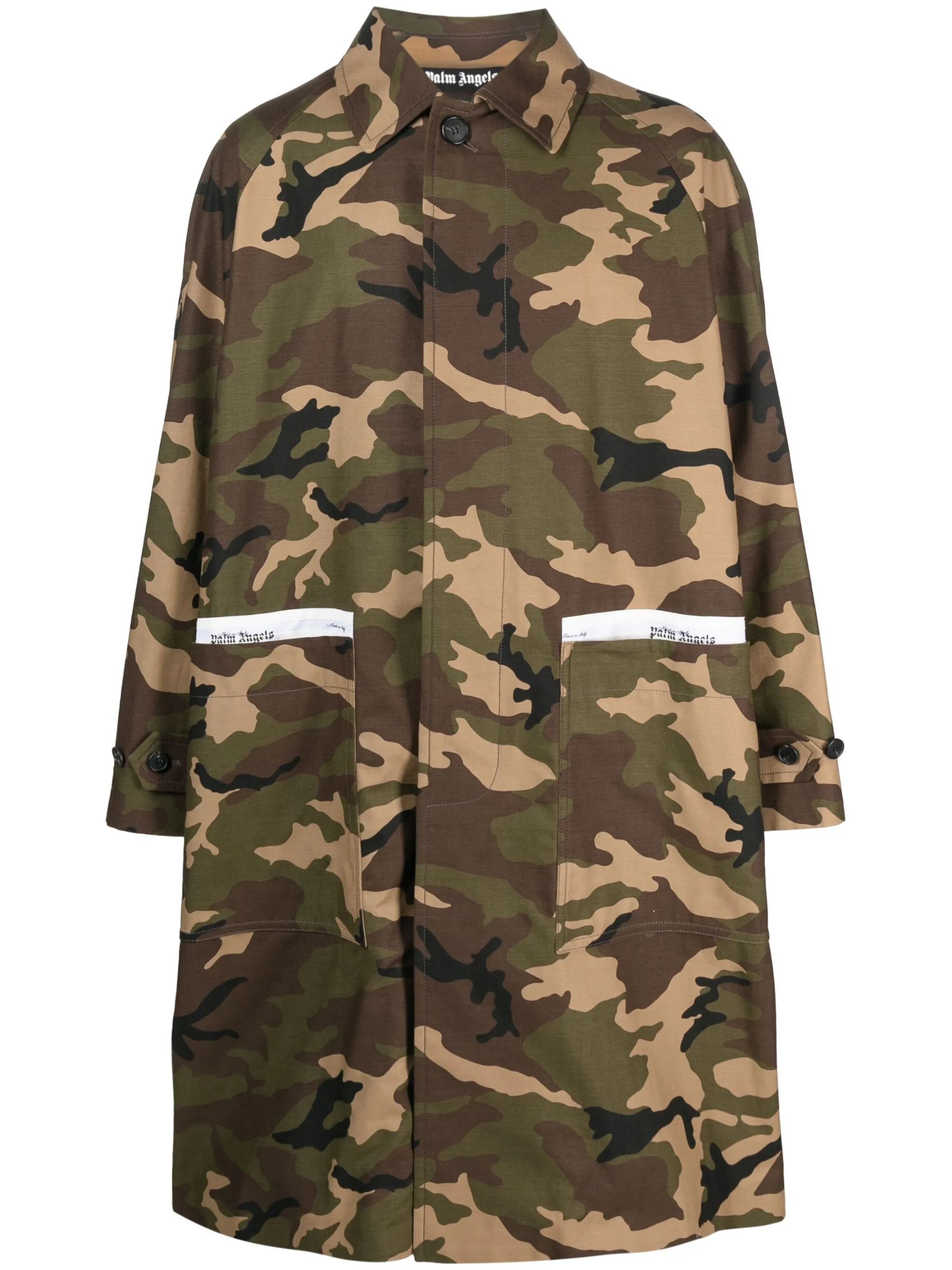 Palm Angels o1y0325 Full-Length Jacket in Military Green Size US S / EU 44-46 / 1 - 1 Thumbnail