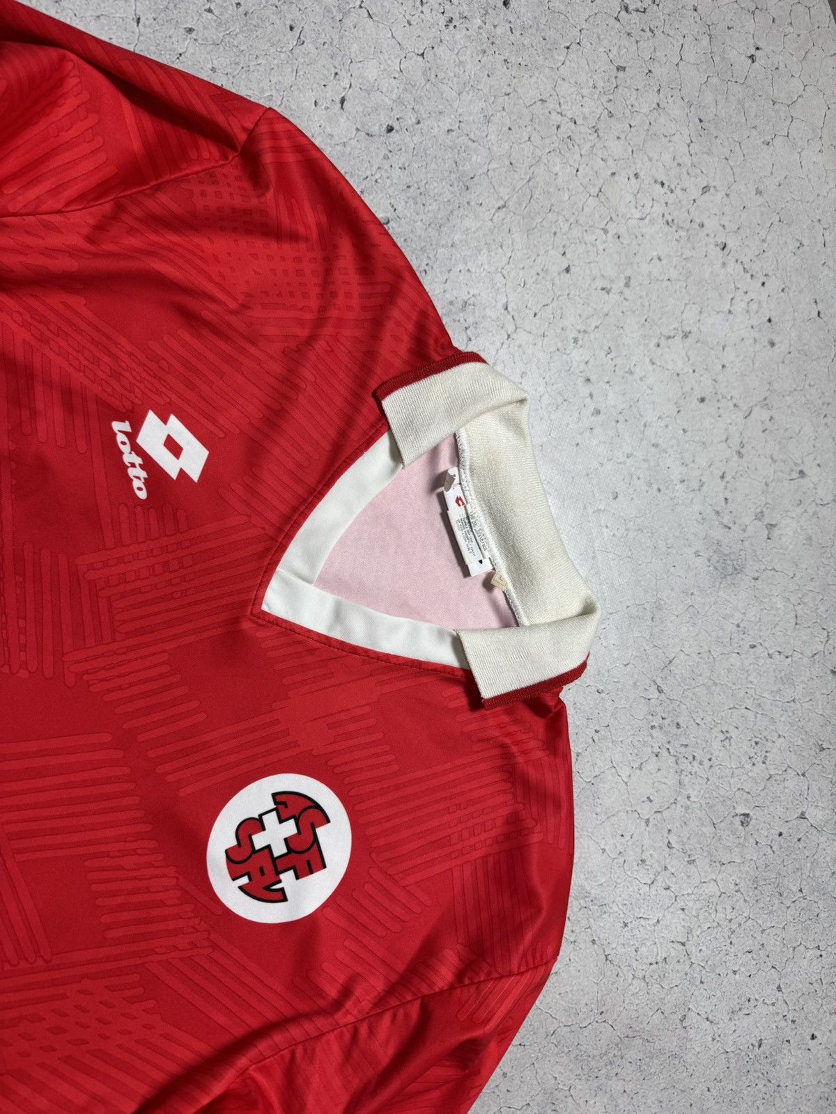 Lotto Sport Lotto Switzerland #9 1994/1996 Home Jersey Long Sleeve Size US L / EU 52-54 / 3 - 4 Thumbnail