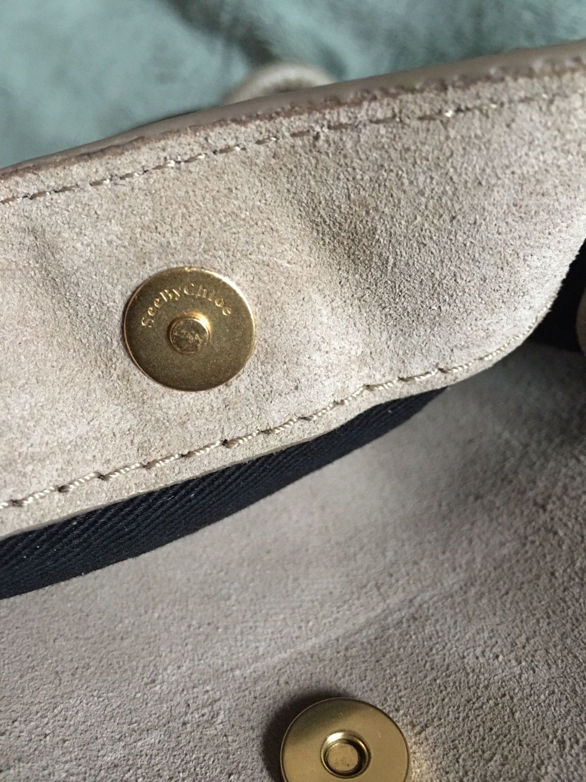 Chloe See by Chloe Suede Leather Beige Crossbody Shoulder Bag Size ONE SIZE - 15 Thumbnail