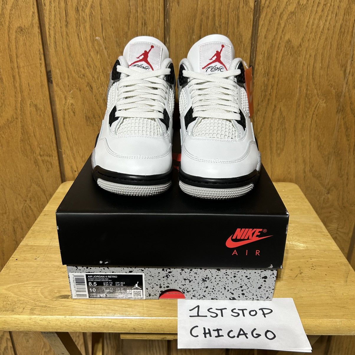 Nike Air Jordan 4 Retro OG White Cement 2025 Mens 8.5 FV5029-100 Size US 8.5 / EU 41-42 - 2 Thumbnail