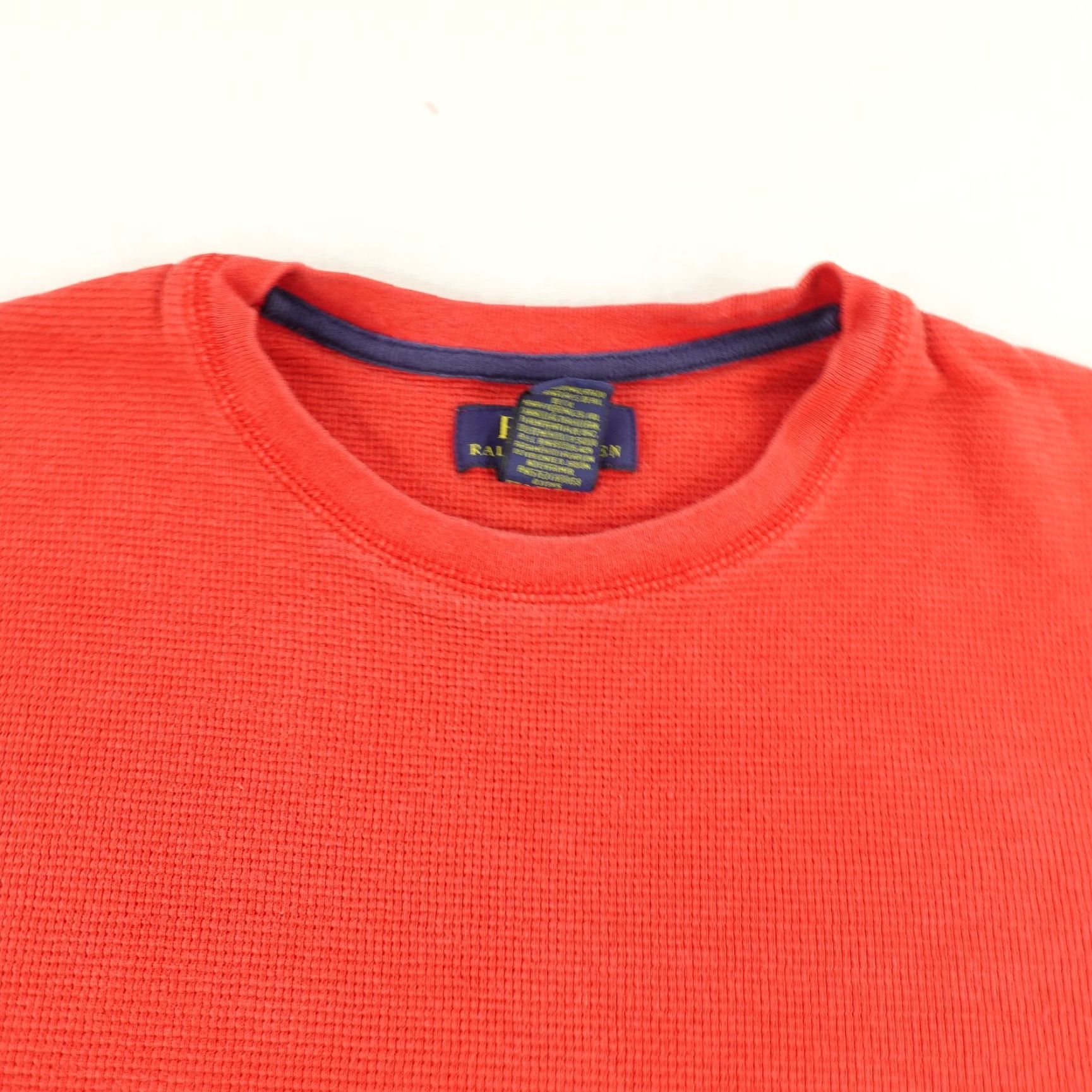 Polo Ralph Lauren Polo Ralph Lauren Red Waffle Knit Thermal Shirt Mens Large Crew Neck Logo Tee Size US L / EU 52-54 / 3 - 2 Thumbnail
