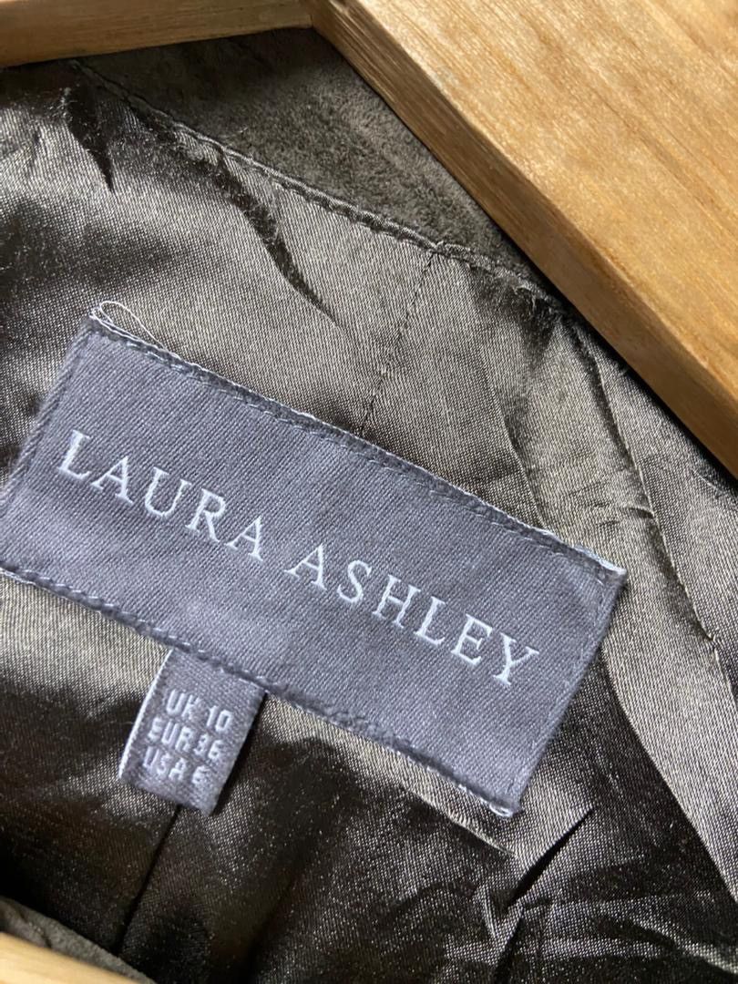 Japanese Brand Laura Ashley Versatile Suede Biker Jacket (192) Size XS / US 0-2 / IT 36-38 - 2 Thumbnail