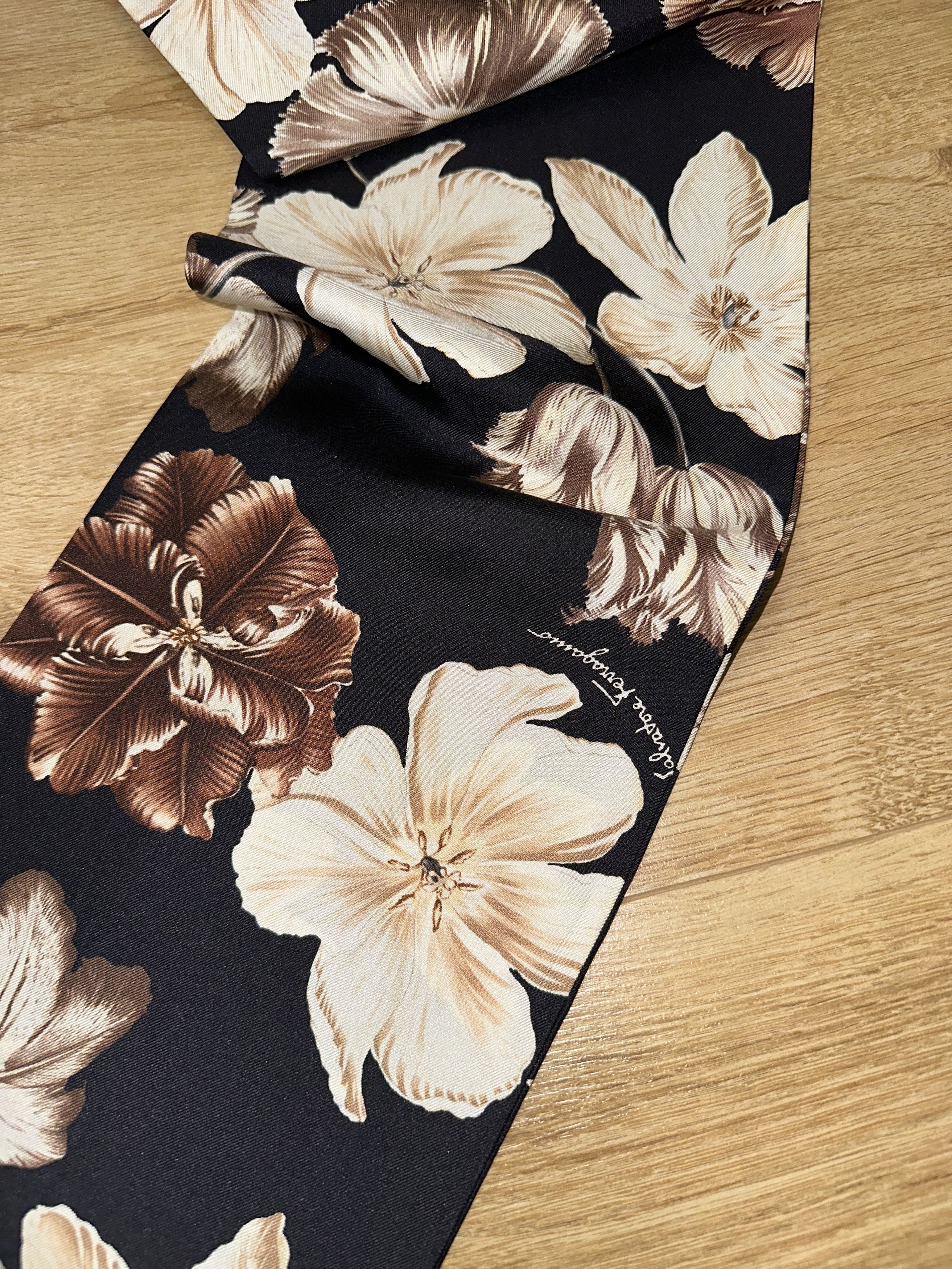 Salvatore Ferragamo Salvatore Ferragamo Silk Floral Scarf Rare Long Neck Tie Size ONE SIZE - 13 Thumbnail