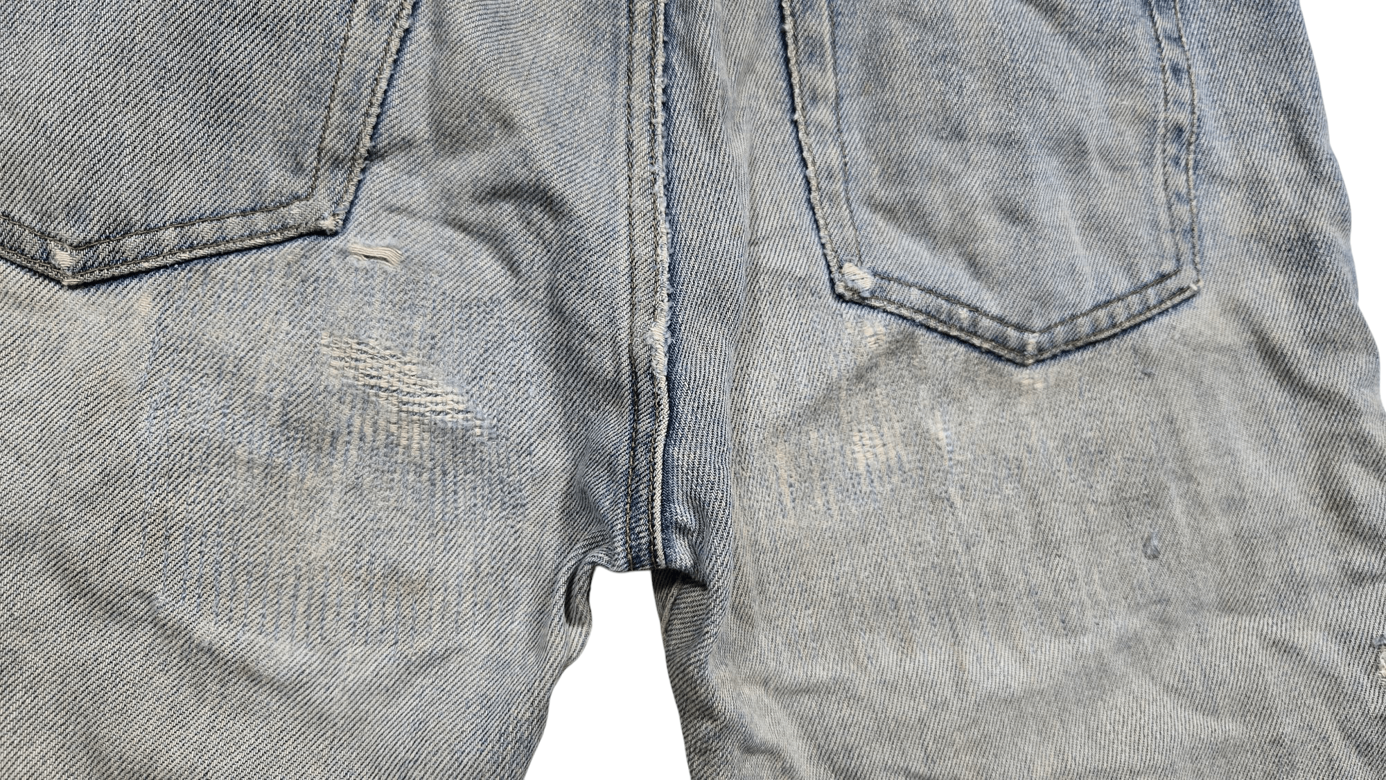 Vintage Vintage 00s Y2K Distressed Zig Zag Uniqlo Denim Jeans Size US 31 - 7 Thumbnail