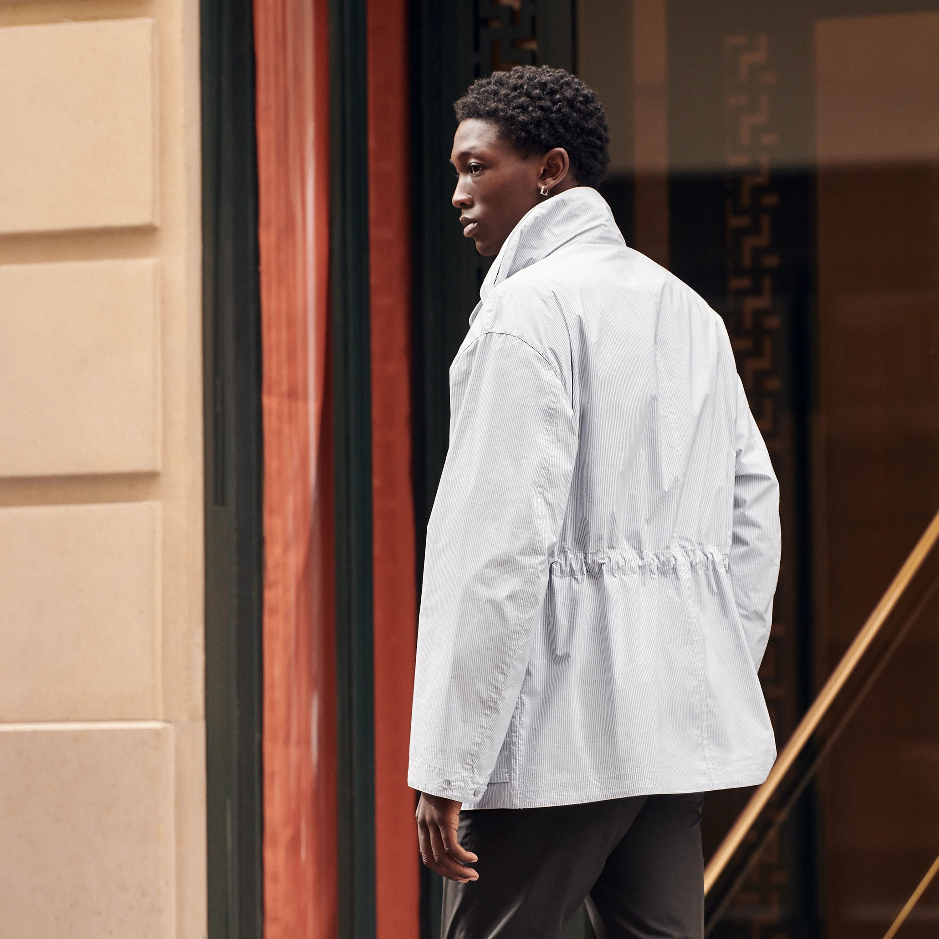 Hermes Coveted Rare New $5,900 w/tax HERMES “Rayure” Windbreaker Size US M / EU 48-50 / 2 - 3 Thumbnail