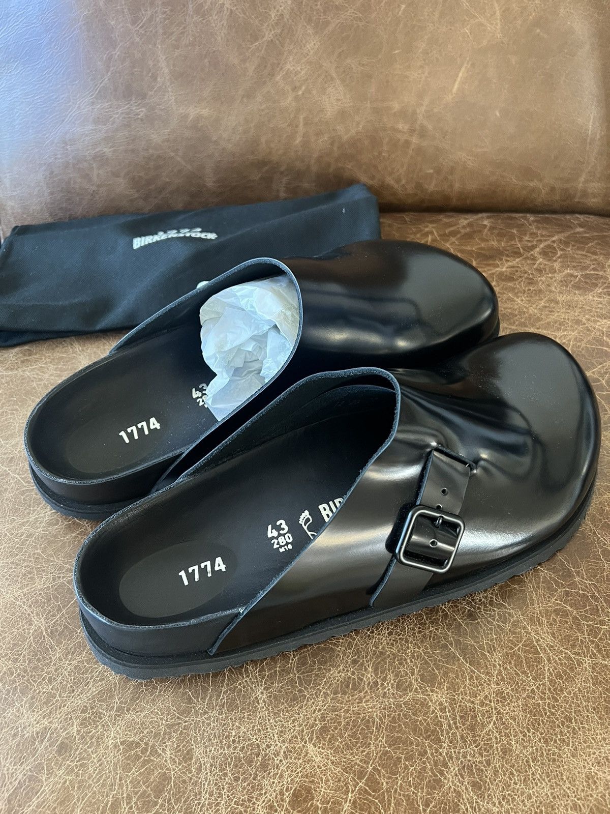 image of 1774 Dougal Birkenstock Shoes in Black, Men's (Size 10)