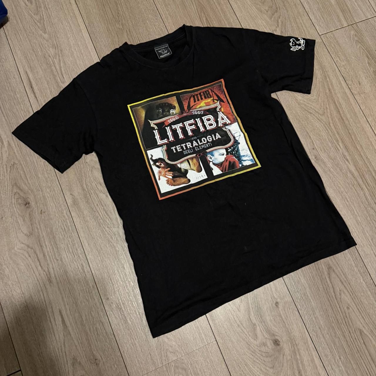 Other Vintage Rock Tee Litfiba Size M Black Size US M / EU 48-50 / 2 - 2 Thumbnail