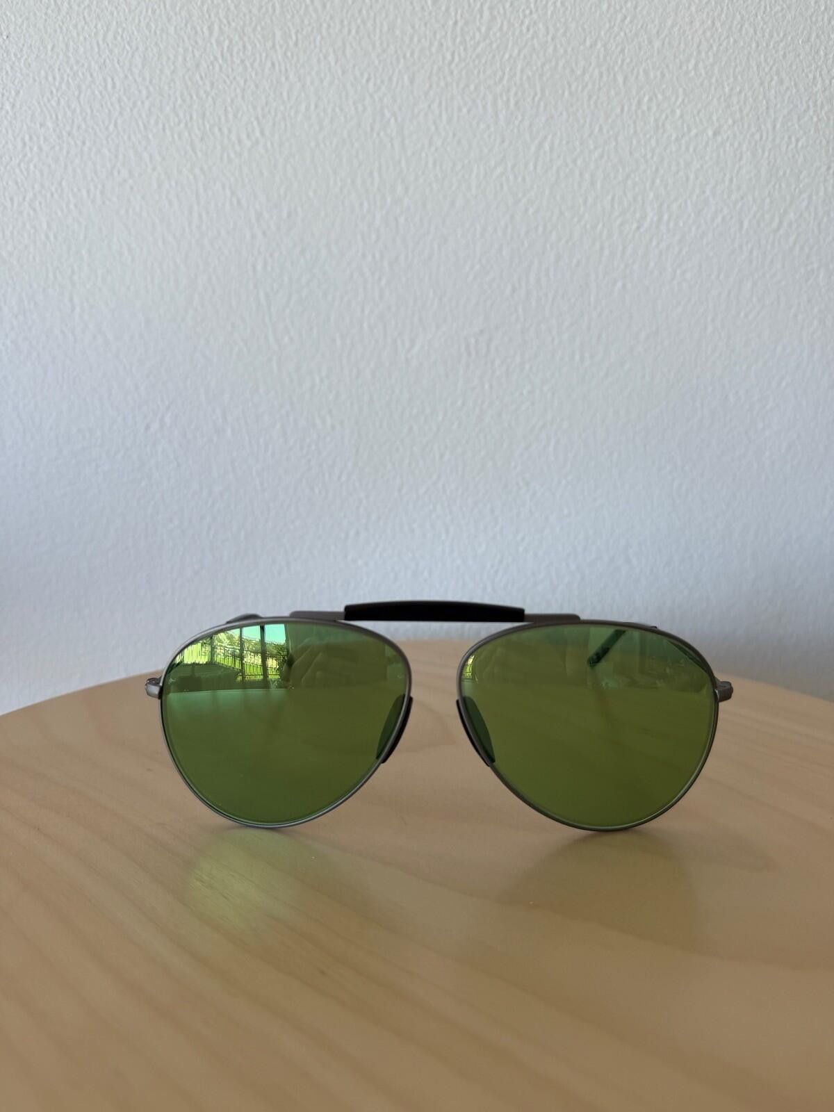 Acne Studios New acne studios howard aviator sunglasses silver green Size ONE SIZE - 1 Thumbnail