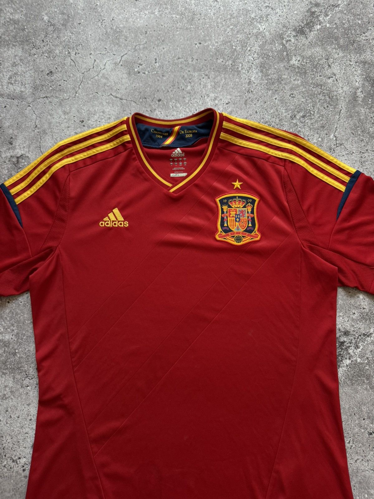 Adidas 🔥ADIDAS SPAIN EURO 2012 HOME SOCCER JERSEY SHIRT Size US L / EU 52-54 / 3 - 3 Thumbnail