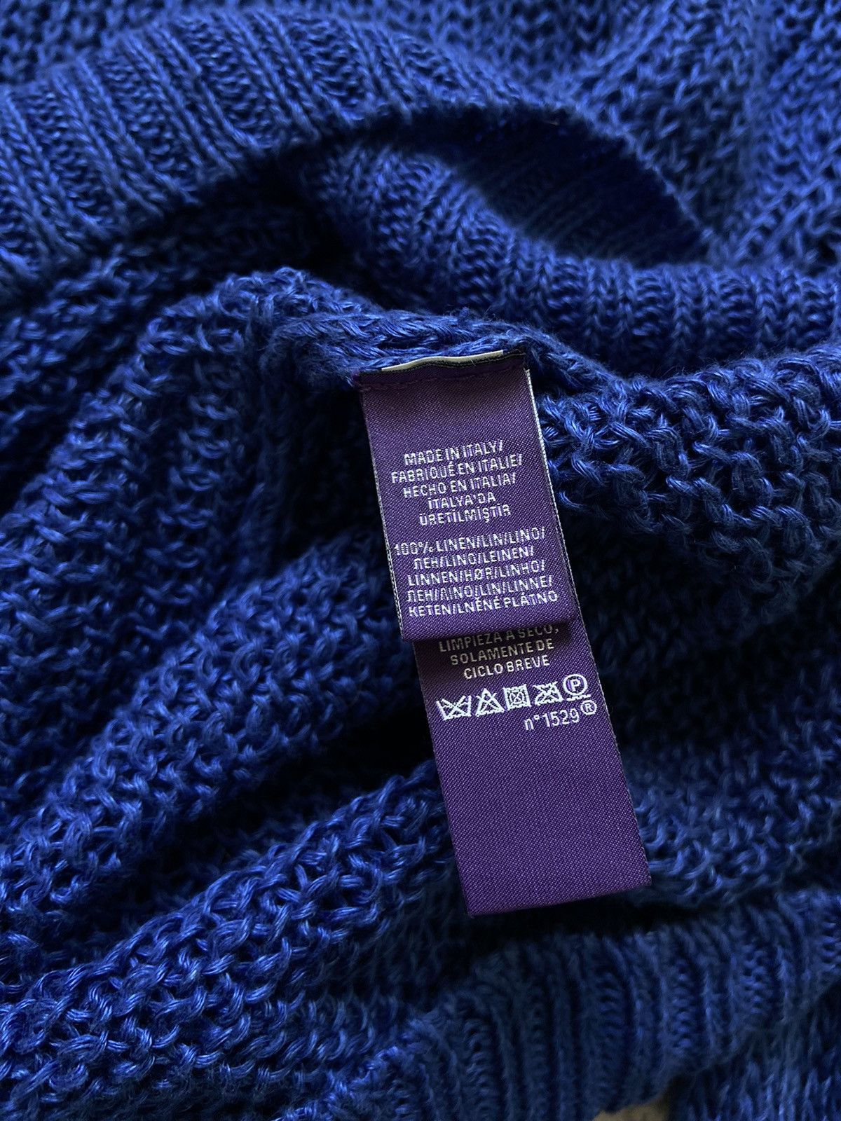 Ralph Lauren Purple Label Ralph Lauren Purple Label Linen Mesh Sweater Size US XS / EU 42 / 0 - 7 Thumbnail