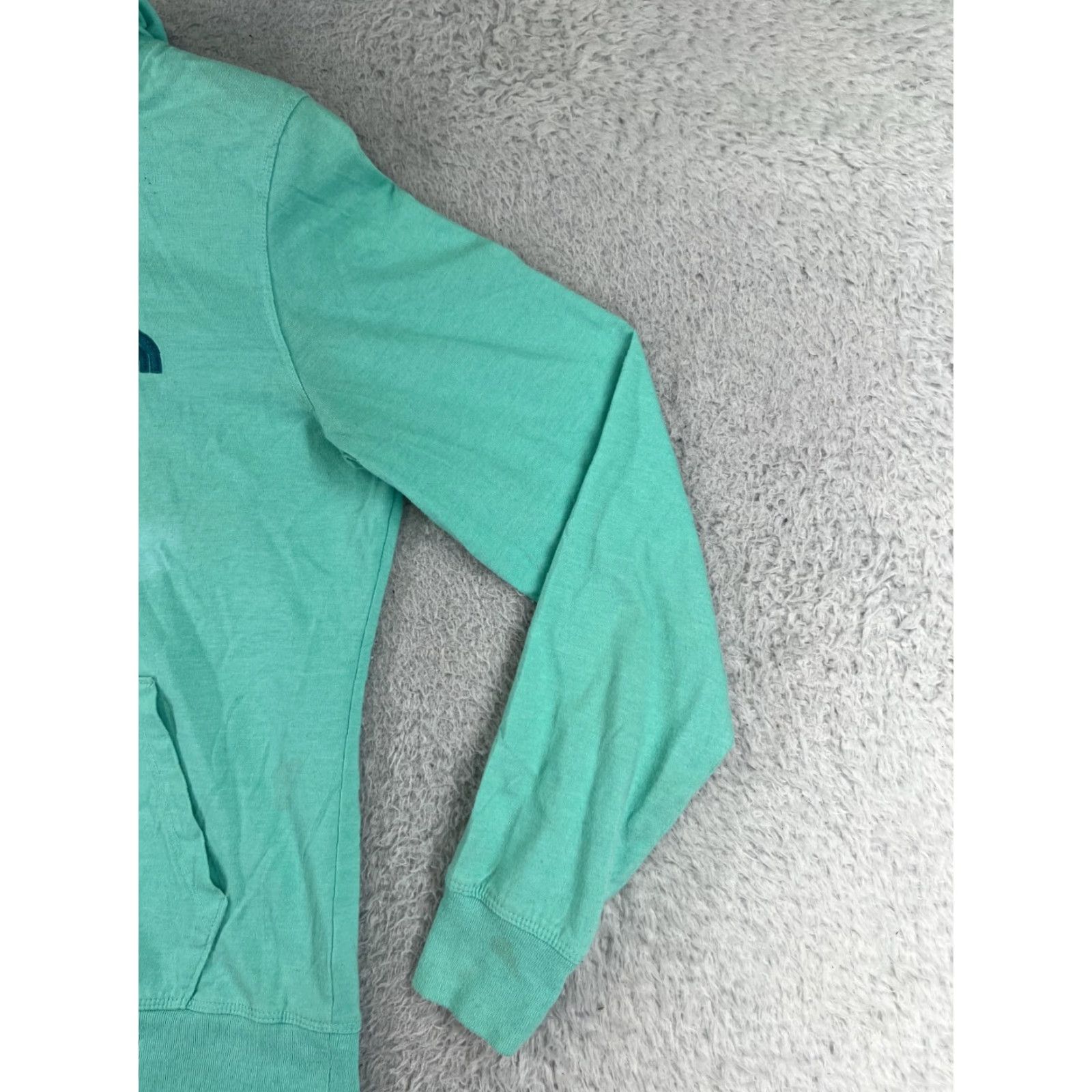 The North Face The North Face Hoodie Womens Large Teal Kangaroo Pocket Cotton Jersey Size L / US 10 / IT 46 - 4 Thumbnail