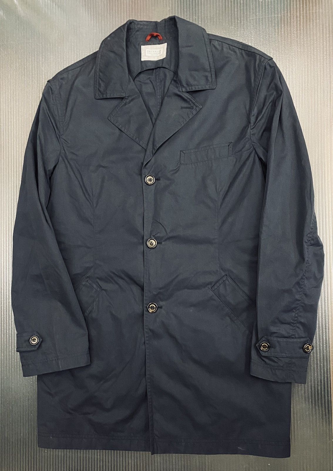 Brunello Cucinelli Brunello Cucinelli 🇮🇹 Blue Techno belted Macintosh Coat L NEW Size US L / EU 52-54 / 3 - 6 Thumbnail