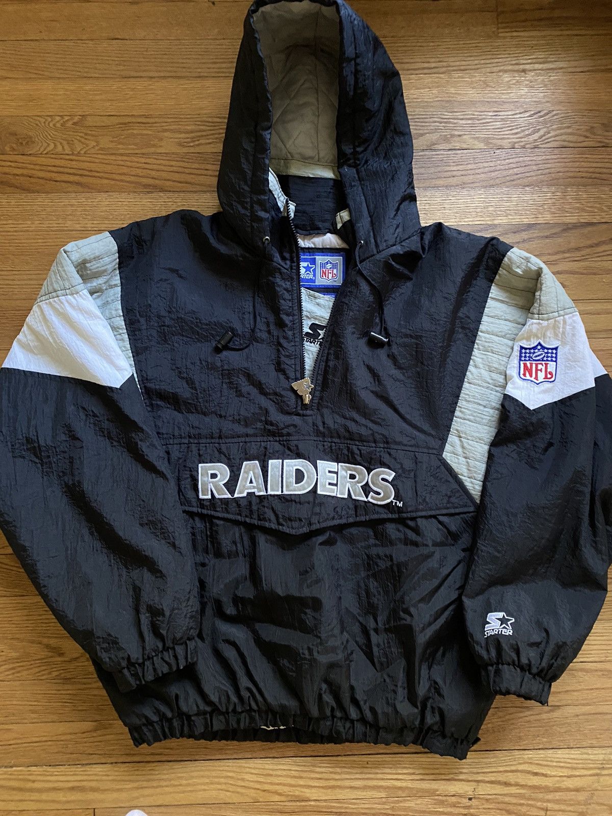 1990's OAKLAND RAIDERS STARTER SWEAT TOP XL