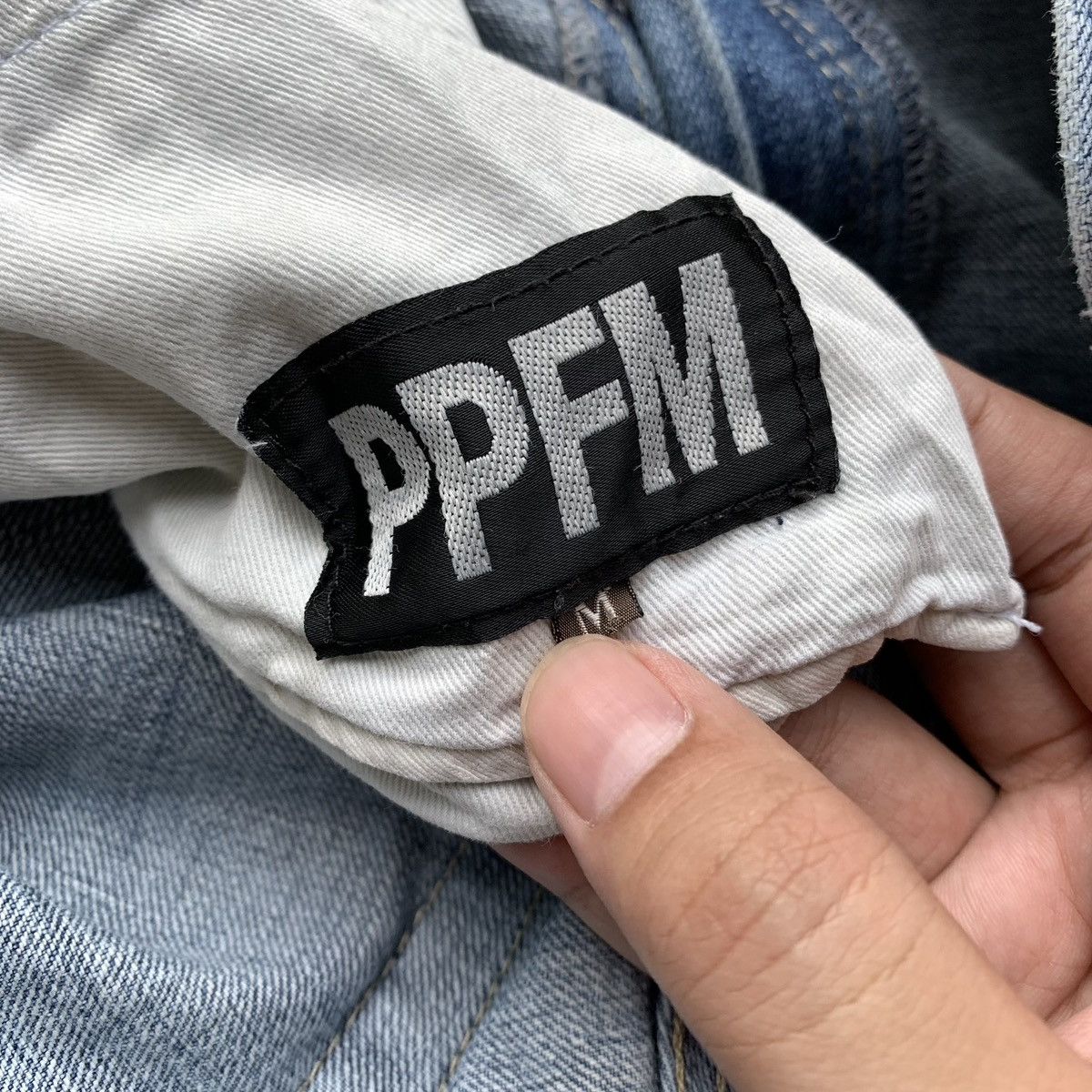 PPFM Rare PPFM Japanese Double Waist Studded Punk Denim Jeans Size US 31 - 13 Thumbnail