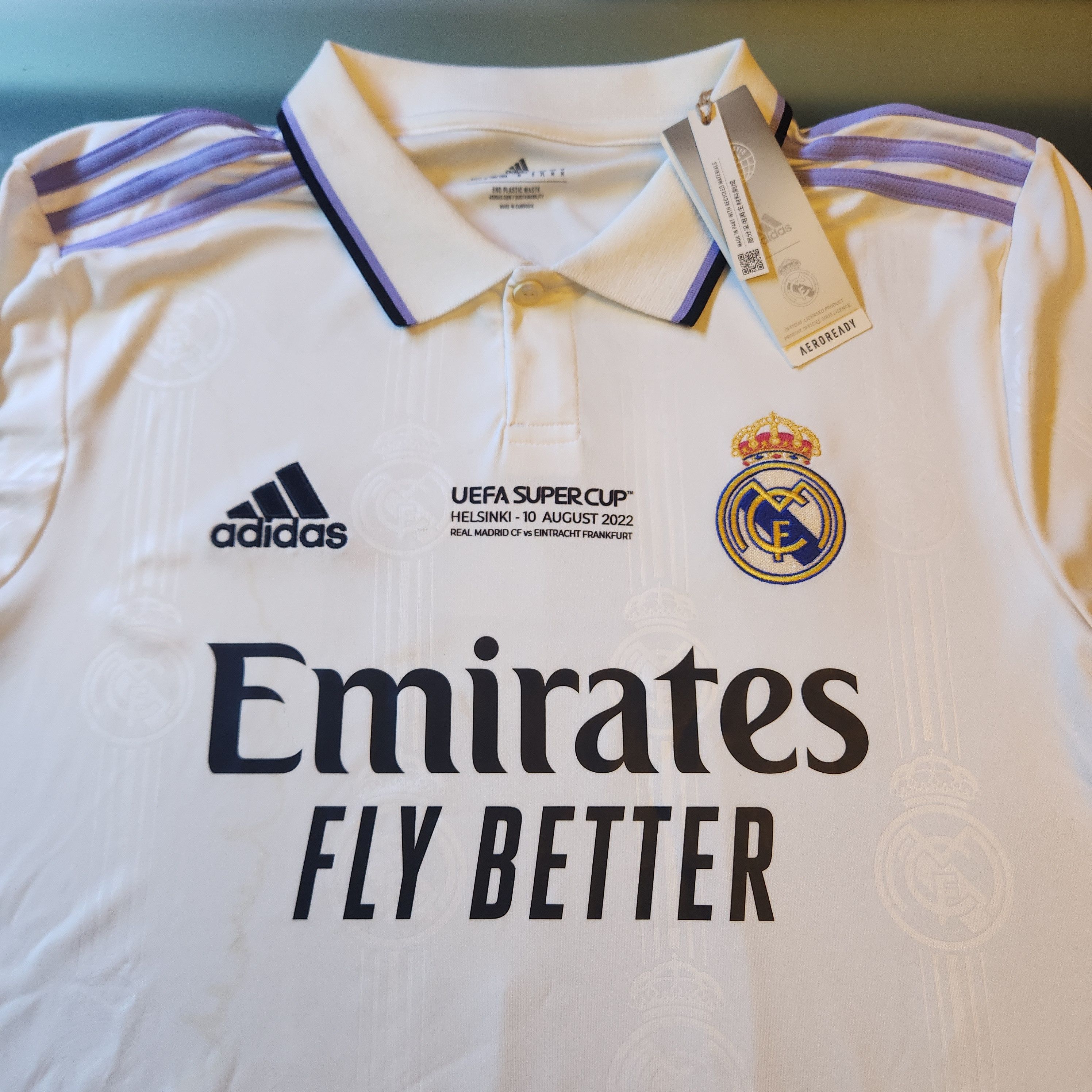 Adidas Authentic Real Madrid KROOS 2022-2023 Super Cup Home Jersey Size US M / EU 48-50 / 2 - 8 Thumbnail