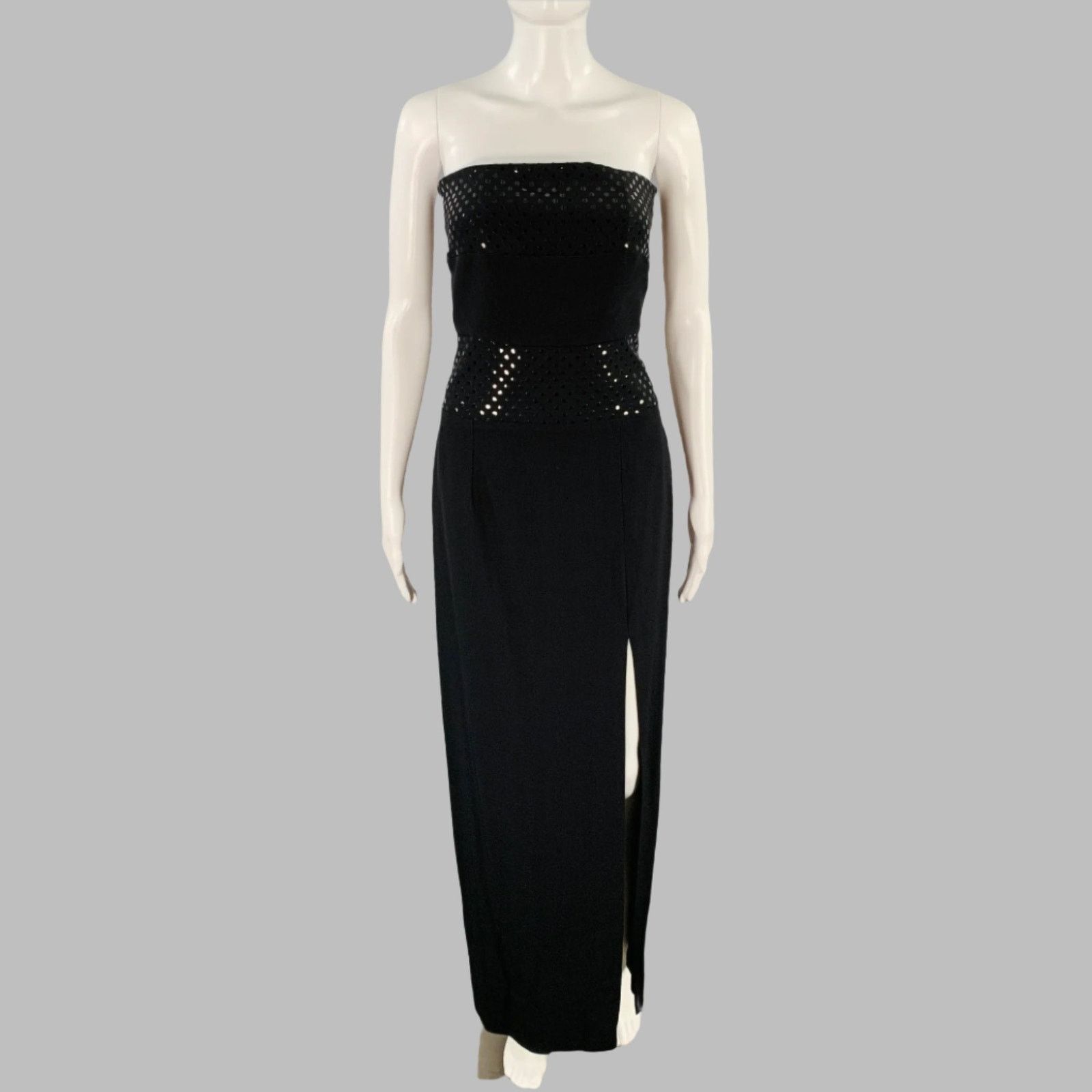 Other GEORGES RECH 2 Black Viscose Blend Dots Strapless Long Dress Size S / US 4 / IT 40 - 1 Thumbnail