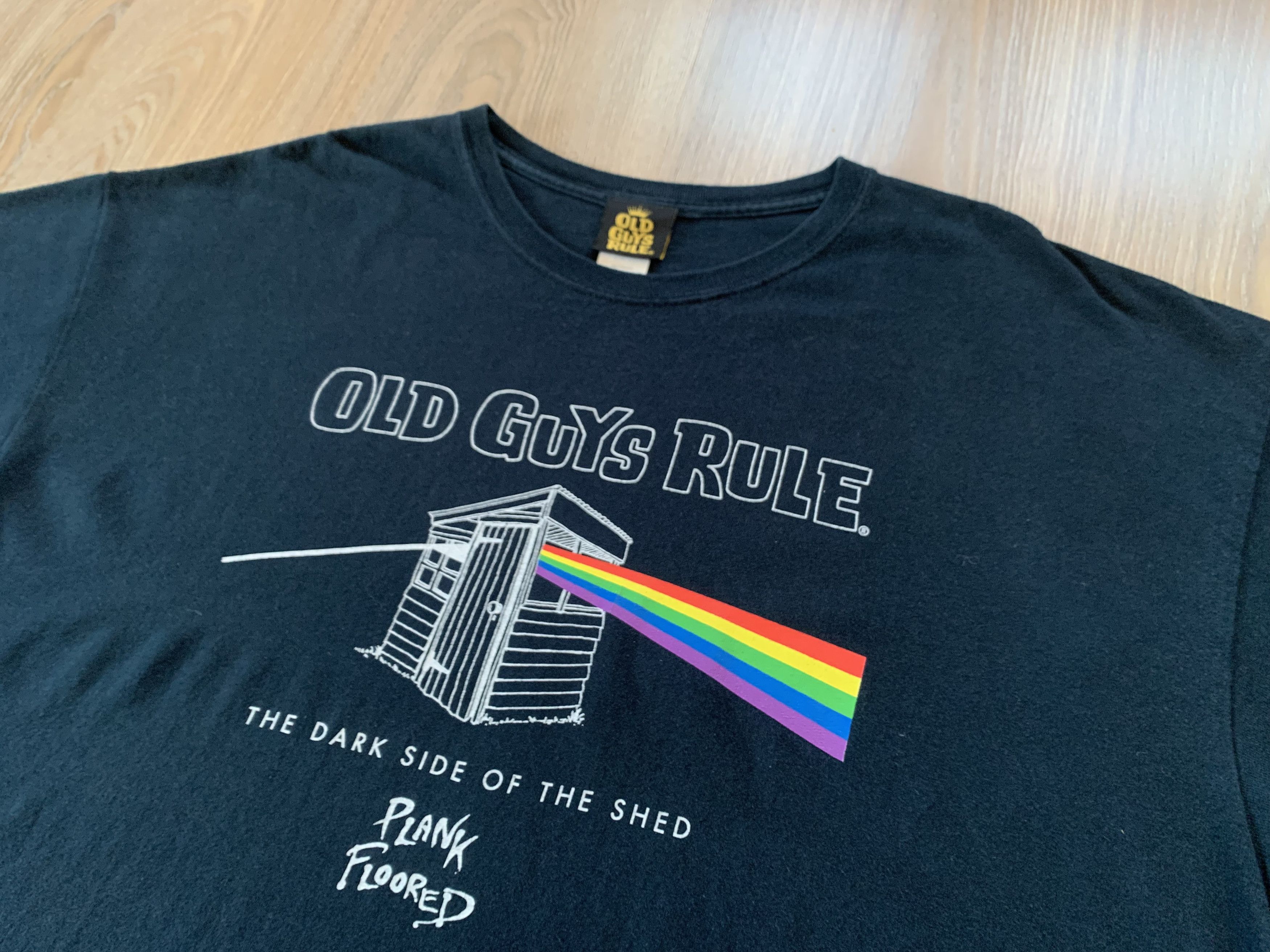 Other Vintage Old Guys Rule Pink Floyd Plank Floored T-Shirt Size US XXL / EU 58 / 5 - 4 Thumbnail