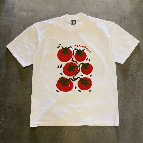 VIBE White casual retro tomato print t-shirt Size US M / EU 48-50 / 2 - 5 Thumbnail