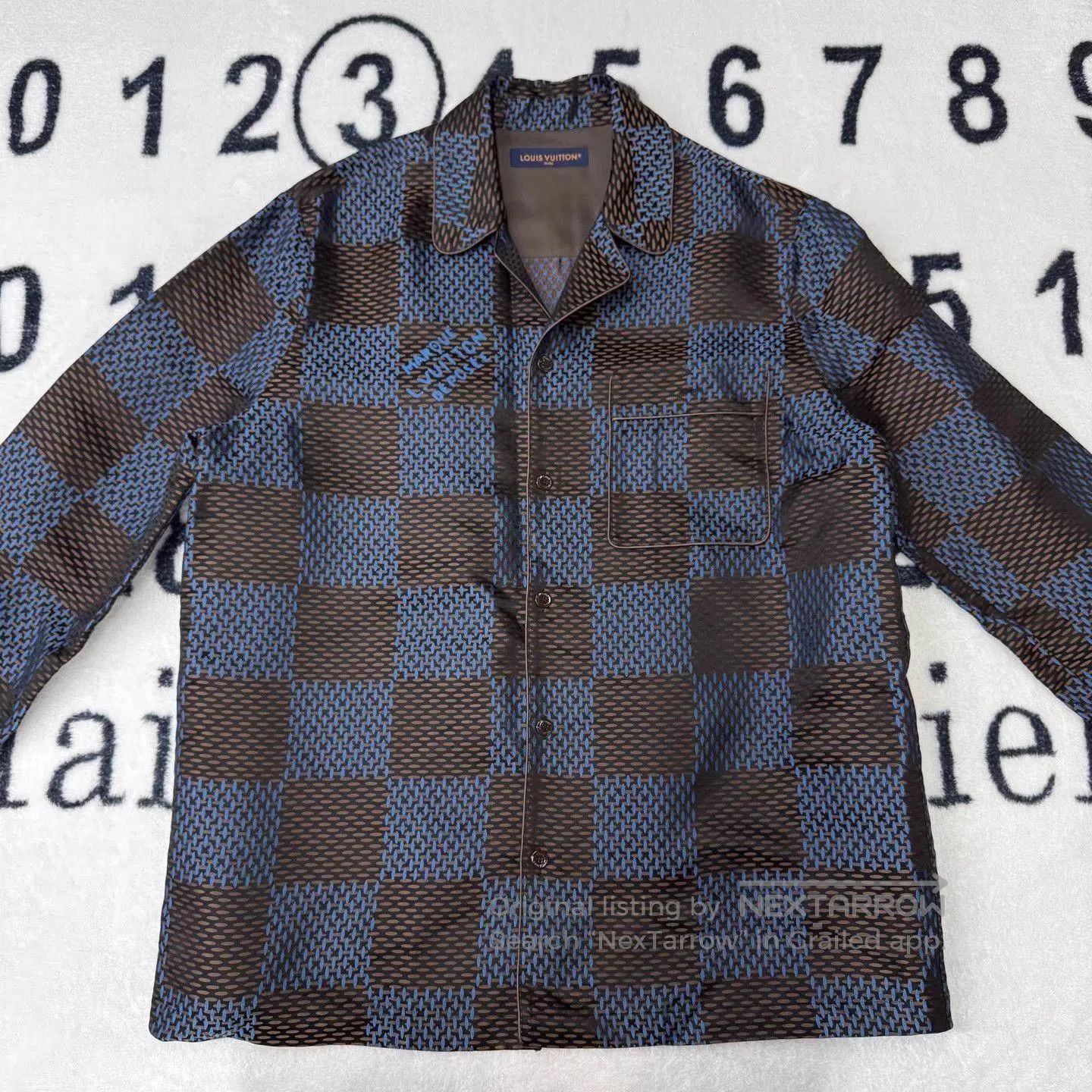 Louis Vuitton Multi Checkered Long Sleeve Button. Size US XL / EU 56 / 4 - 1 Thumbnail