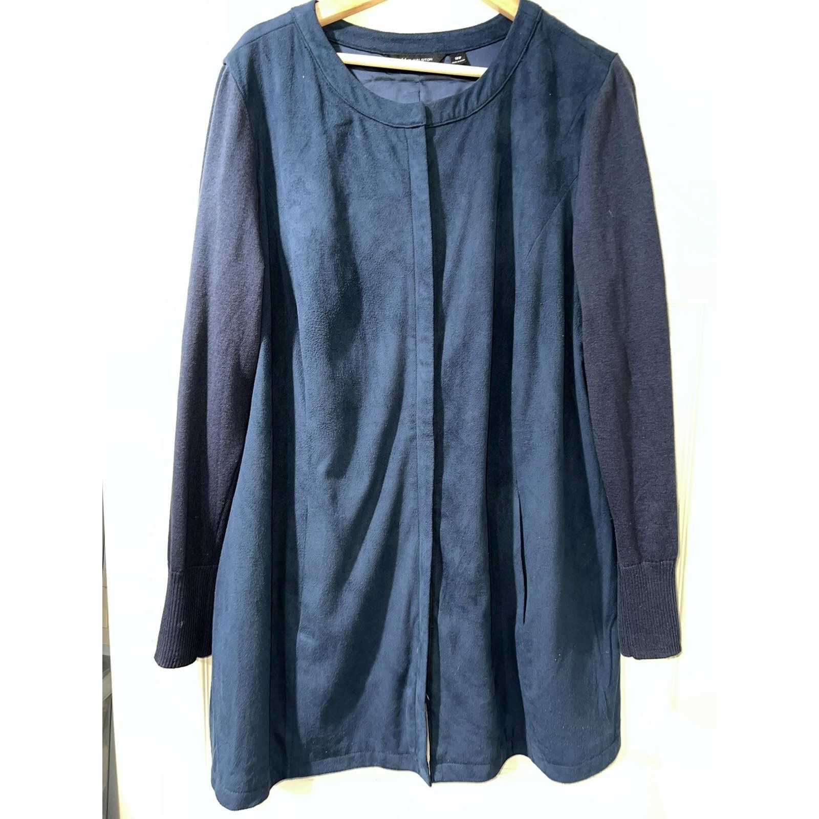 Halston H by Halston Women Tunic Blazer w/ Knit Size 18W A001601 Size ONE SIZE - 2 Thumbnail