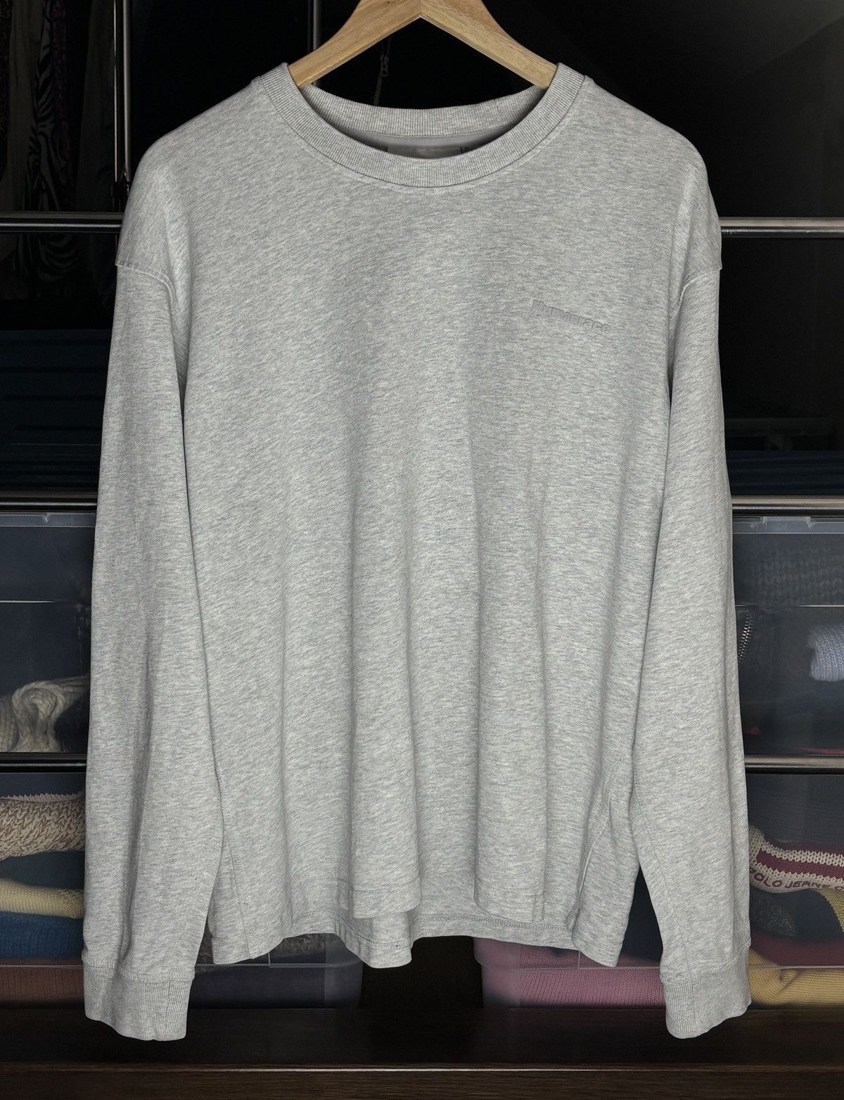 Adidas Adidas Humanrace Pharrell Williams grey logo sweatshirt Size US L / EU 52-54 / 3 - 1 Thumbnail