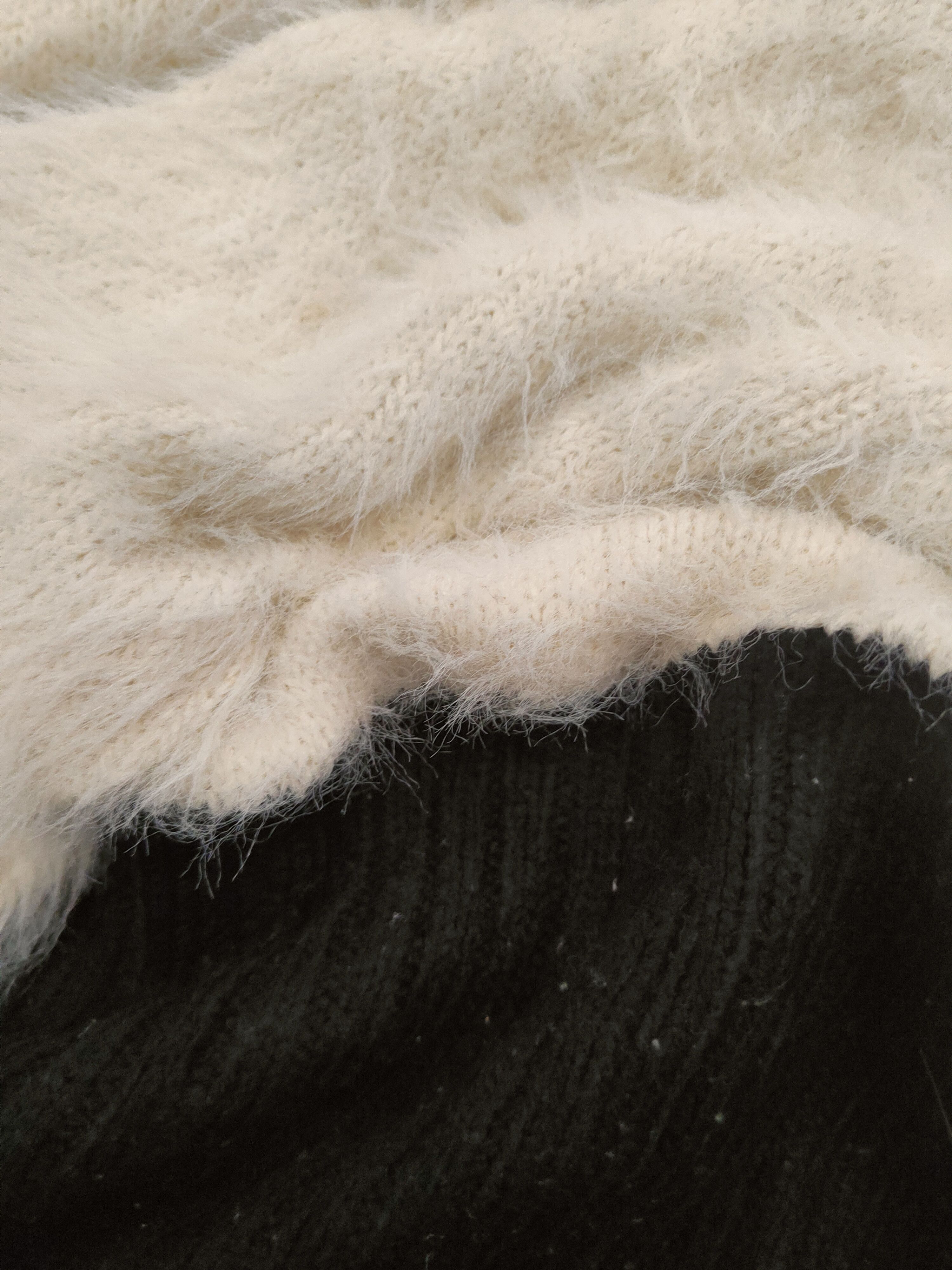 Japanese Brand DL Cecil McBee Black White Fur Mohair Knitwear #46-576 Size M / US 6-8 / IT 42-44 - 12 Thumbnail