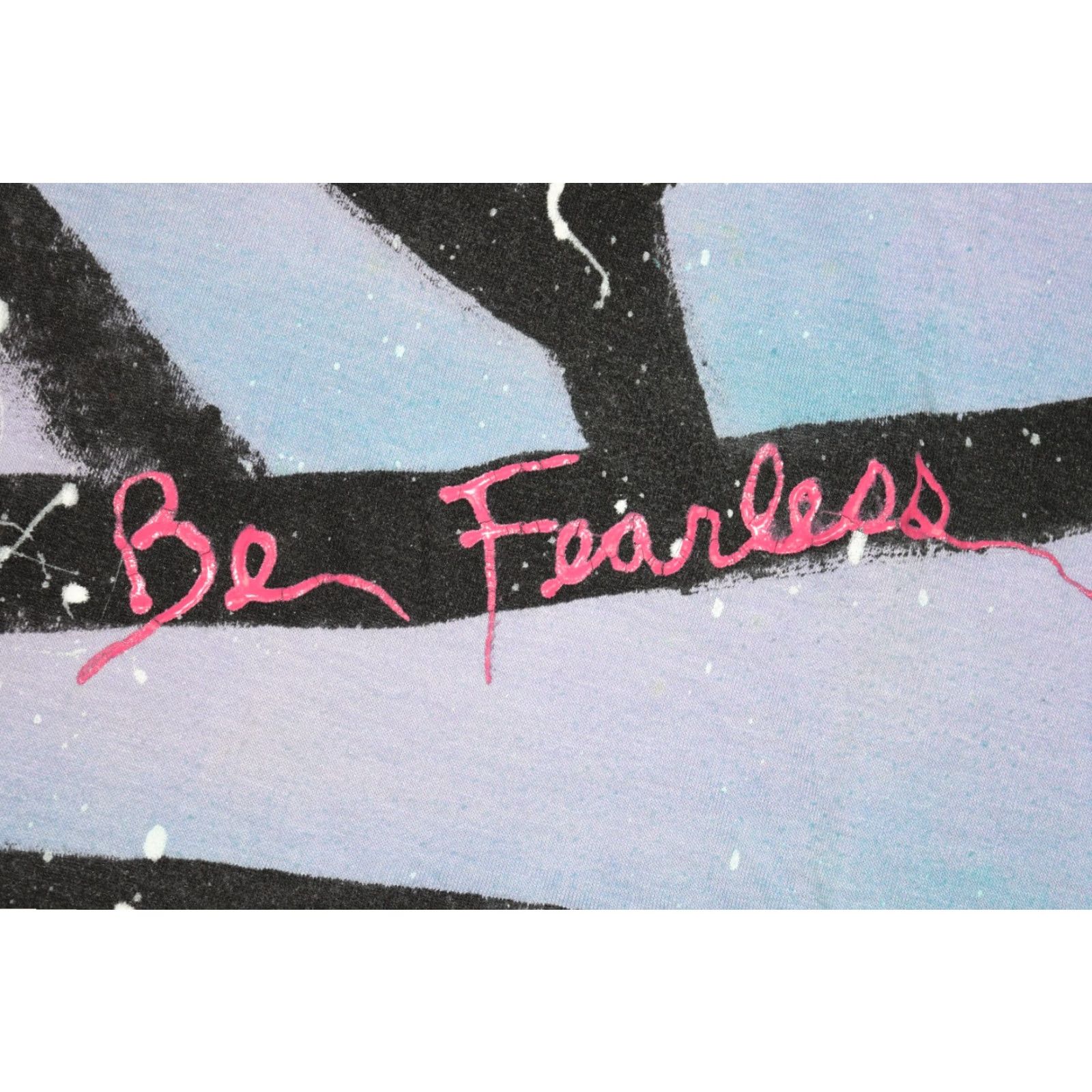 Vintage VINTAGE HANES 50/50 T-Shirt Shirt Unisex Adults L Pink Hand-Painted 1986 80s Punk Be Fearless NYC L Club Purple 1986 Size L / US 10 / IT 46 - 2 Thumbnail