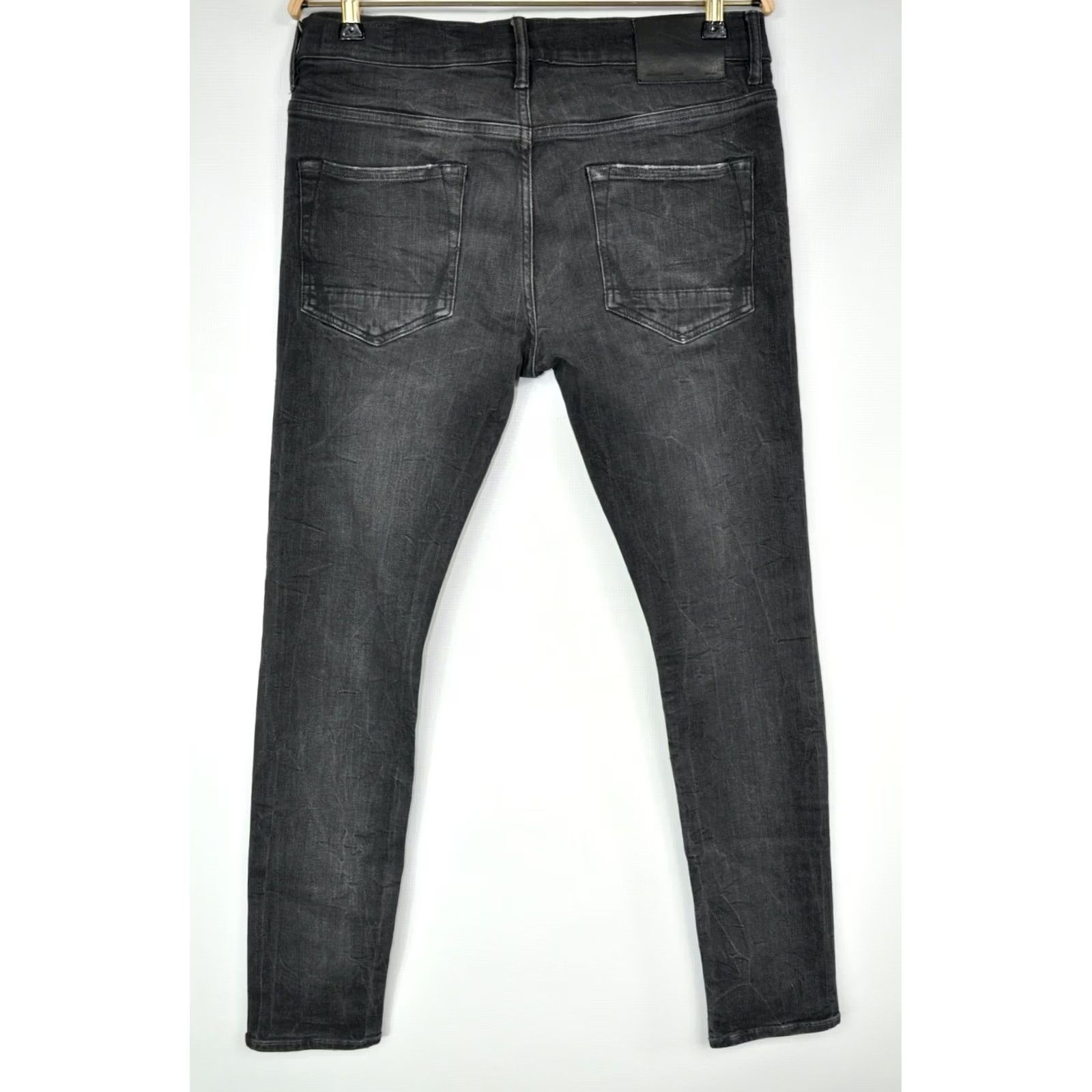 Allsaints AllSaints Print Cigarette Skinny Jeans Men 32 Black 98%Cotton 2%Elastane Slim Stretch Denim Vintage N/A N/A Size US 32 / EU 48 - 3 Thumbnail