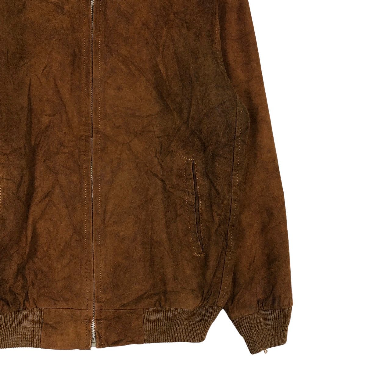 Japanese Brand 🔥Vintage Bomber Jacket Genuine Suede Leather Issey Miyake Size US L / EU 52-54 / 3 - 5 Thumbnail