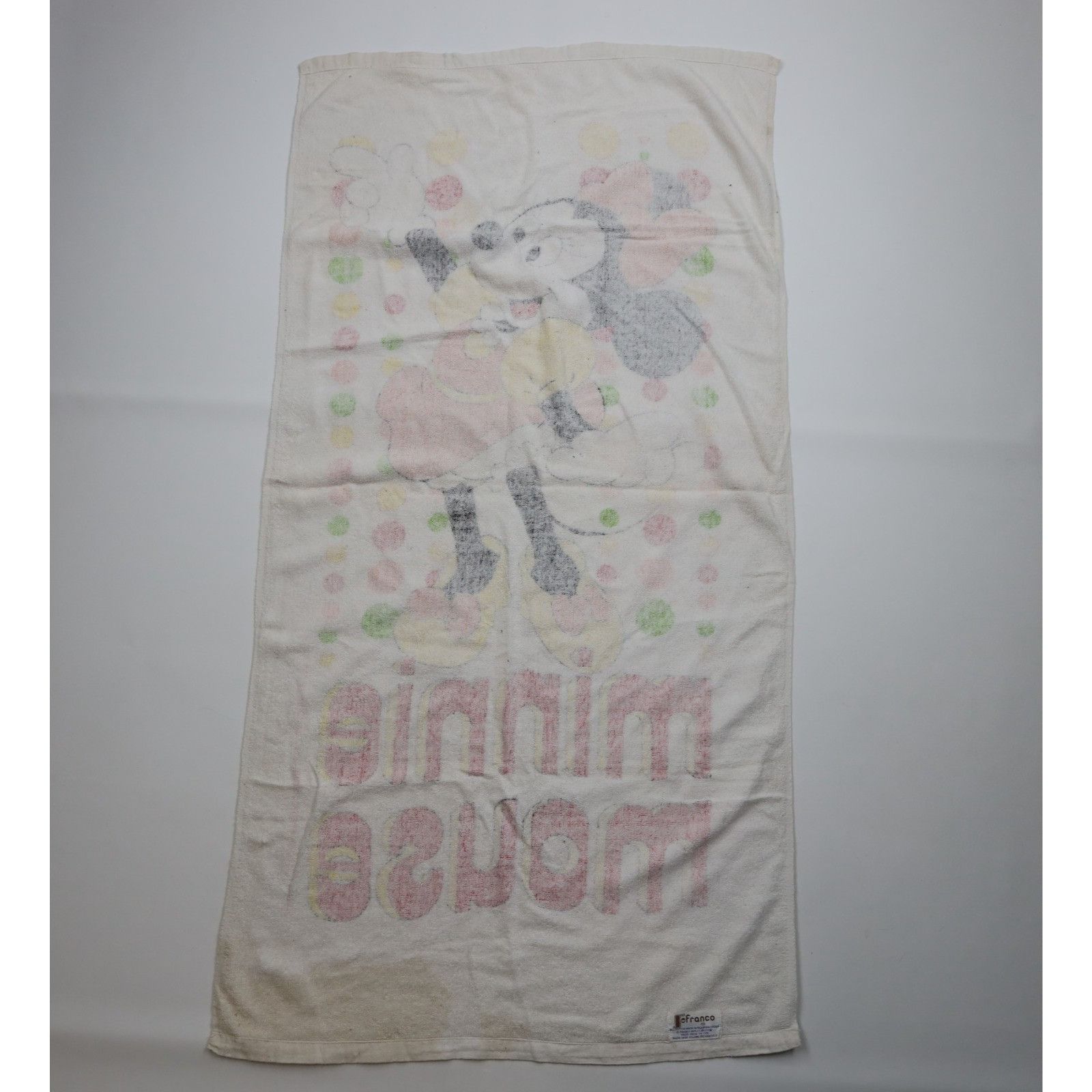 Disney Vintage 80s Walt Disney Productions Minnie Mouse Towel Size ONE SIZE - 15 Thumbnail
