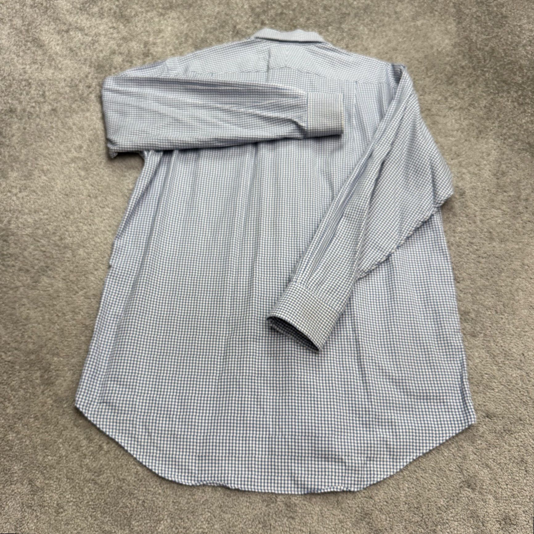 Vintage Thomas Pink Traveler Button Down Shirt Mens Large Blue Gingham Check Cotton Top Size US L / EU 52-54 / 3 - 2 Thumbnail