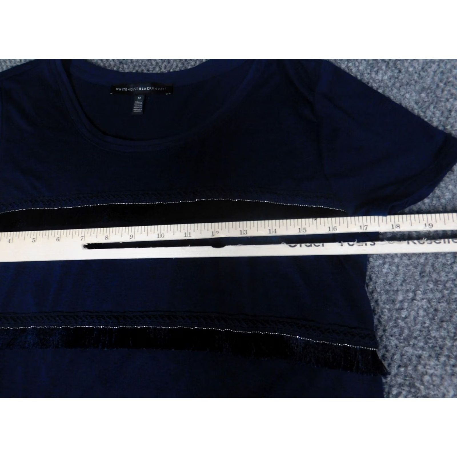 White House Black Market White House Black market Womens Blouse Medium blue stretch pullover Size M / US 6-8 / IT 42-44 - 4 Thumbnail
