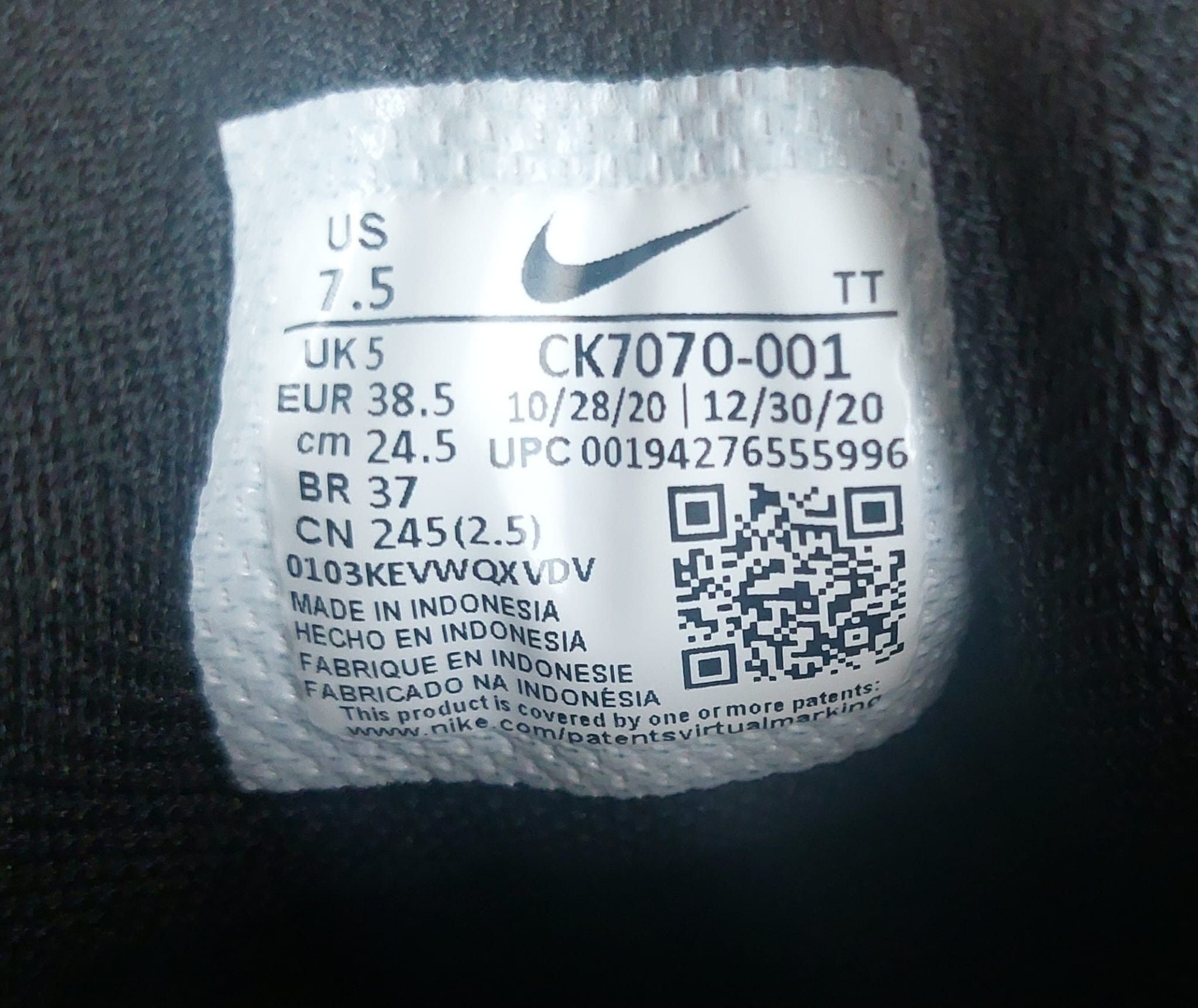 Nike Nike Air Max 95 Black White 2020 Size US 7.5 / IT 37.5 - 9 Thumbnail