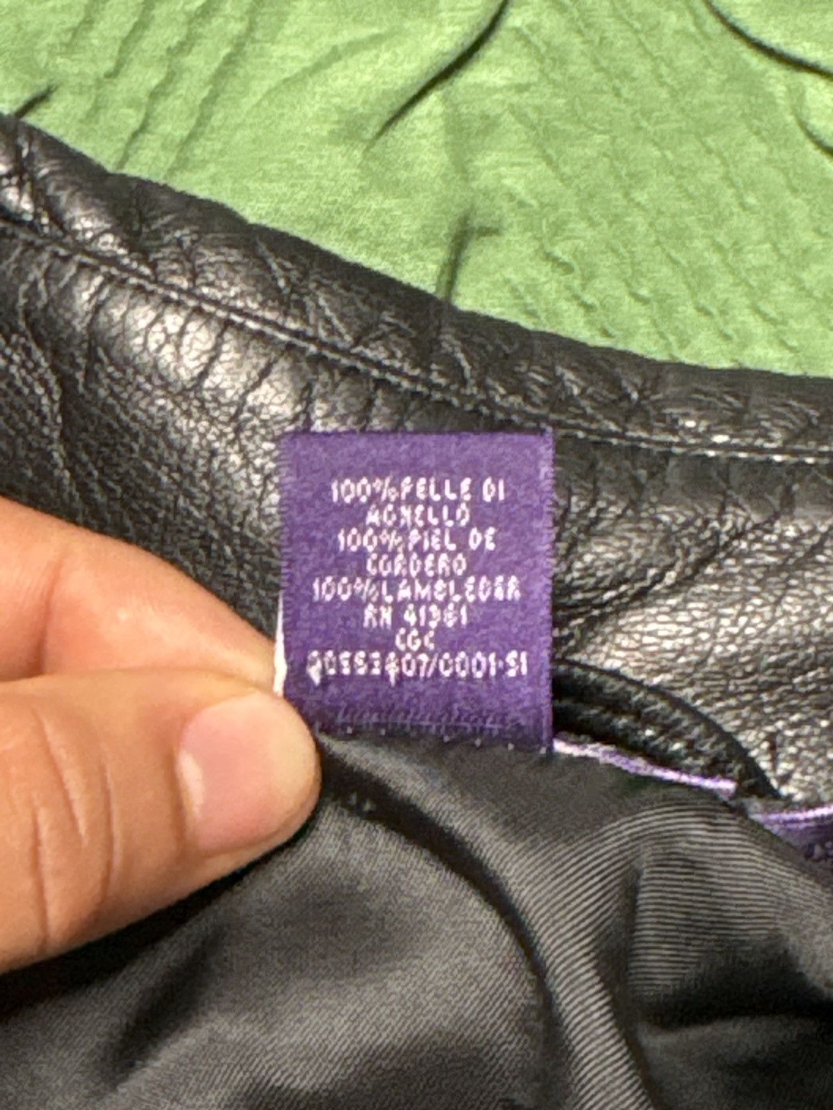 Ralph Lauren Purple Label Black ralph lauren purple label lambskin leather jacket Size US L / EU 52-54 / 3 - 9 Thumbnail