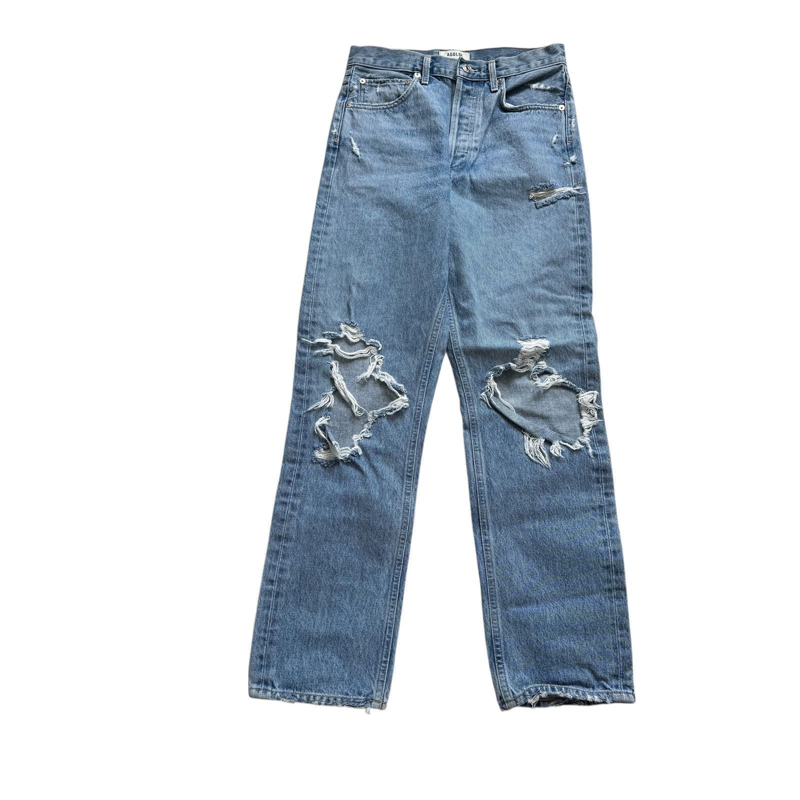 Agolde AGOLDE 90's Mid Rise Loose Fit Fall Out Wash Distressed Size 25" / US 0 / IT 36 - 2 Thumbnail
